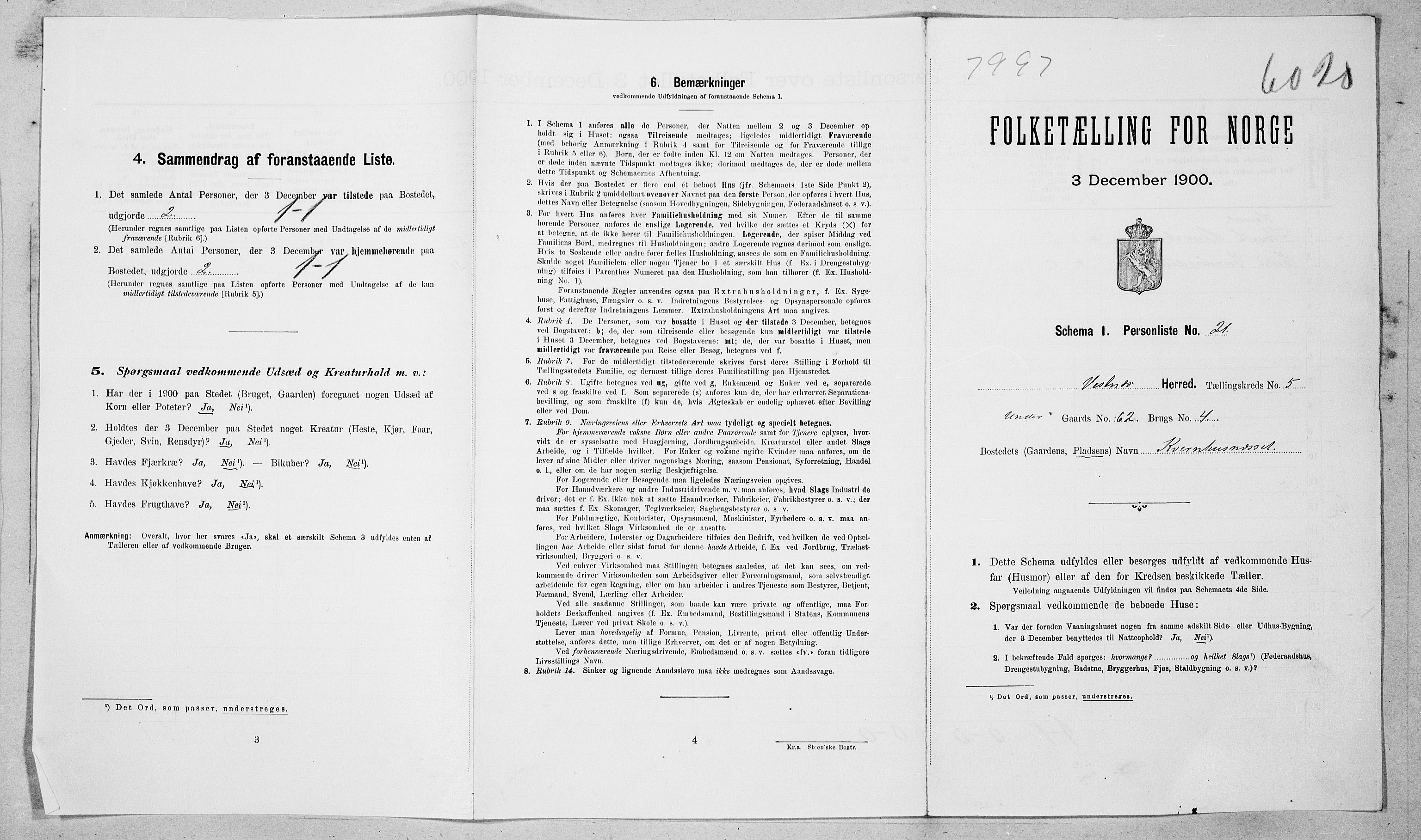 SAT, Folketelling 1900 for 1535 Vestnes herred, 1900, s. 44
