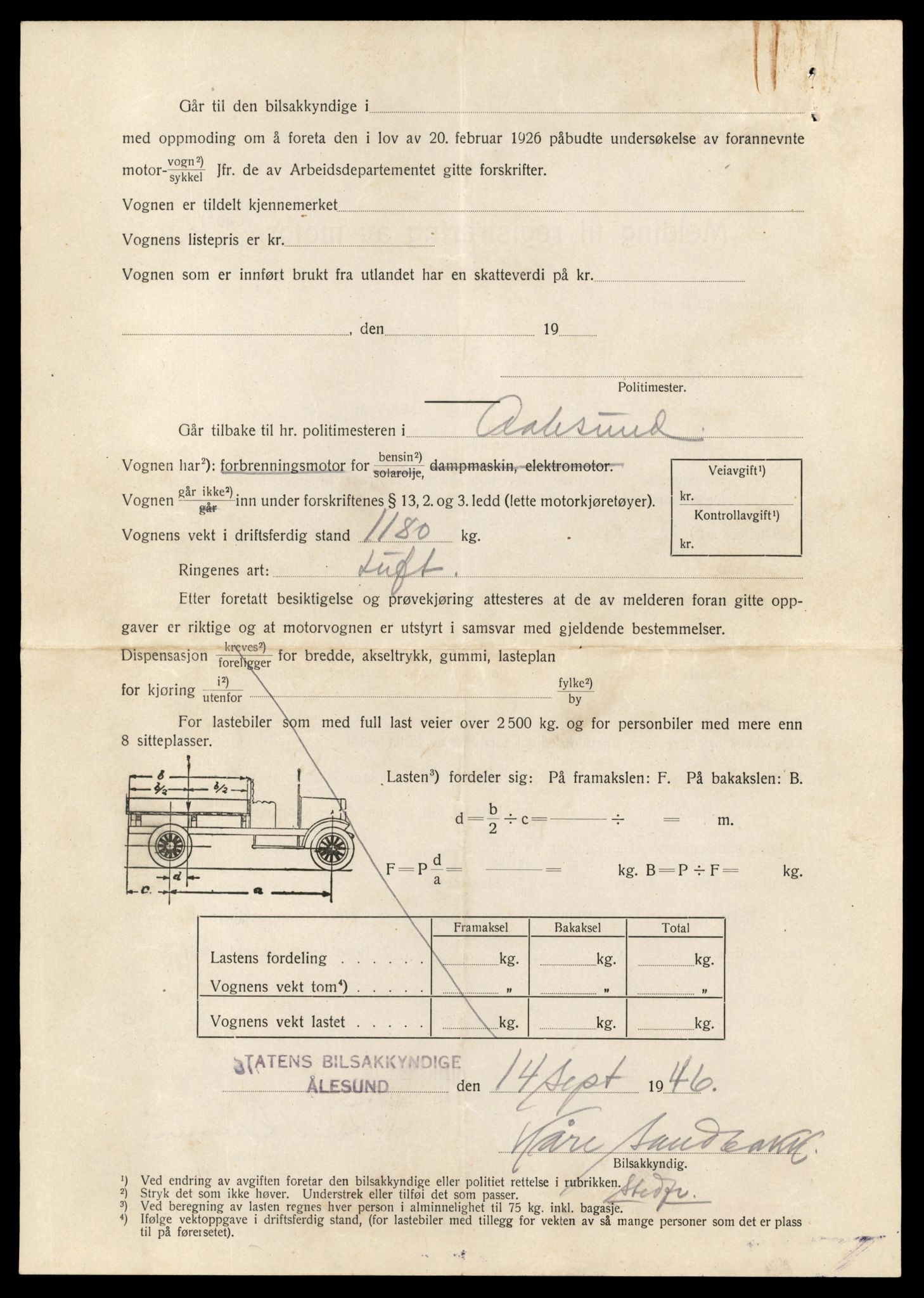 Møre og Romsdal vegkontor - Ålesund trafikkstasjon, SAT/A-4099/F/Fe/L0003: Registreringskort for kjøretøy T 232 - T 340, 1927-1998, s. 2360