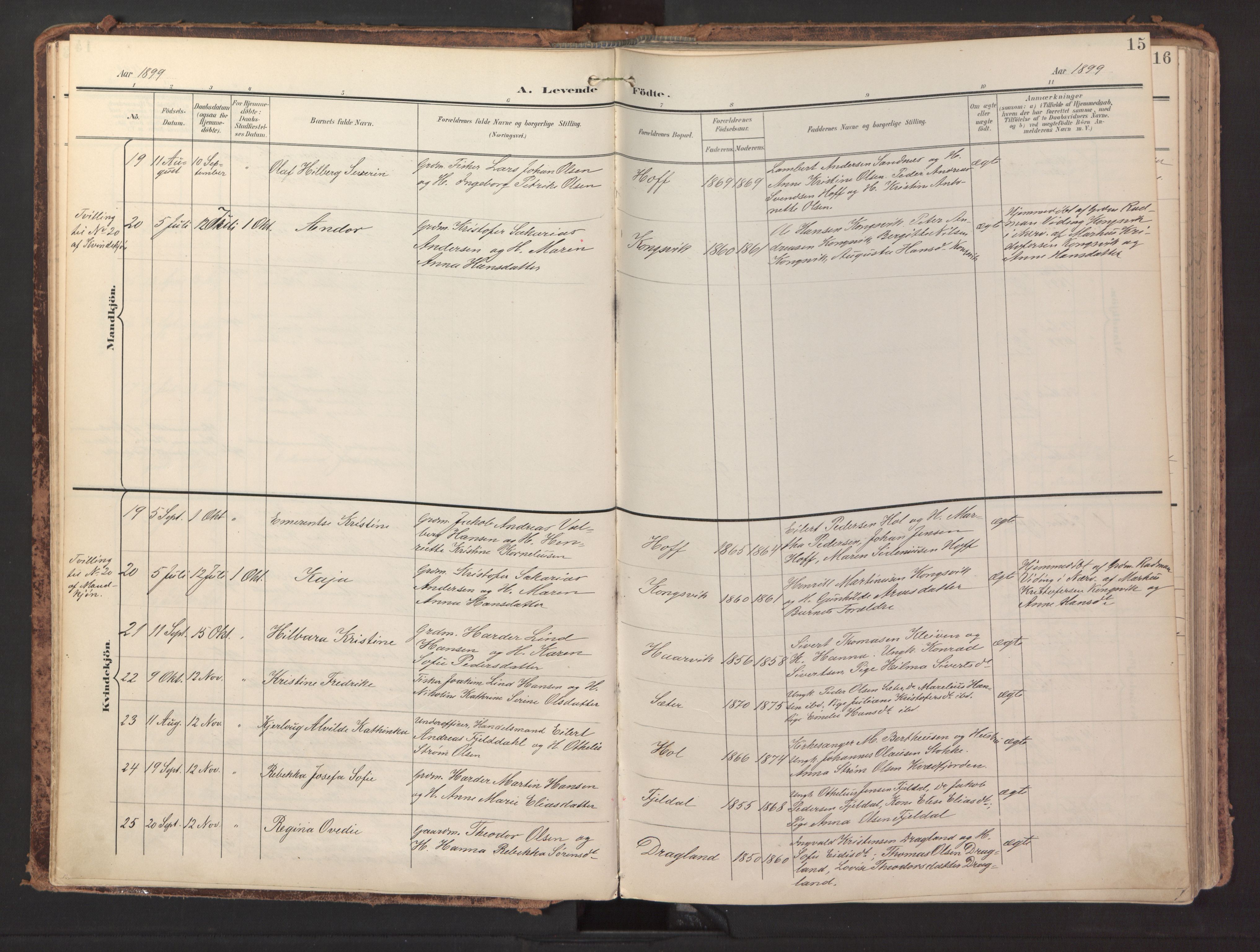 Ministerialprotokoller, klokkerbøker og fødselsregistre - Nordland, AV/SAT-A-1459/865/L0926: Ministerialbok nr. 865A04, 1897-1912, s. 15