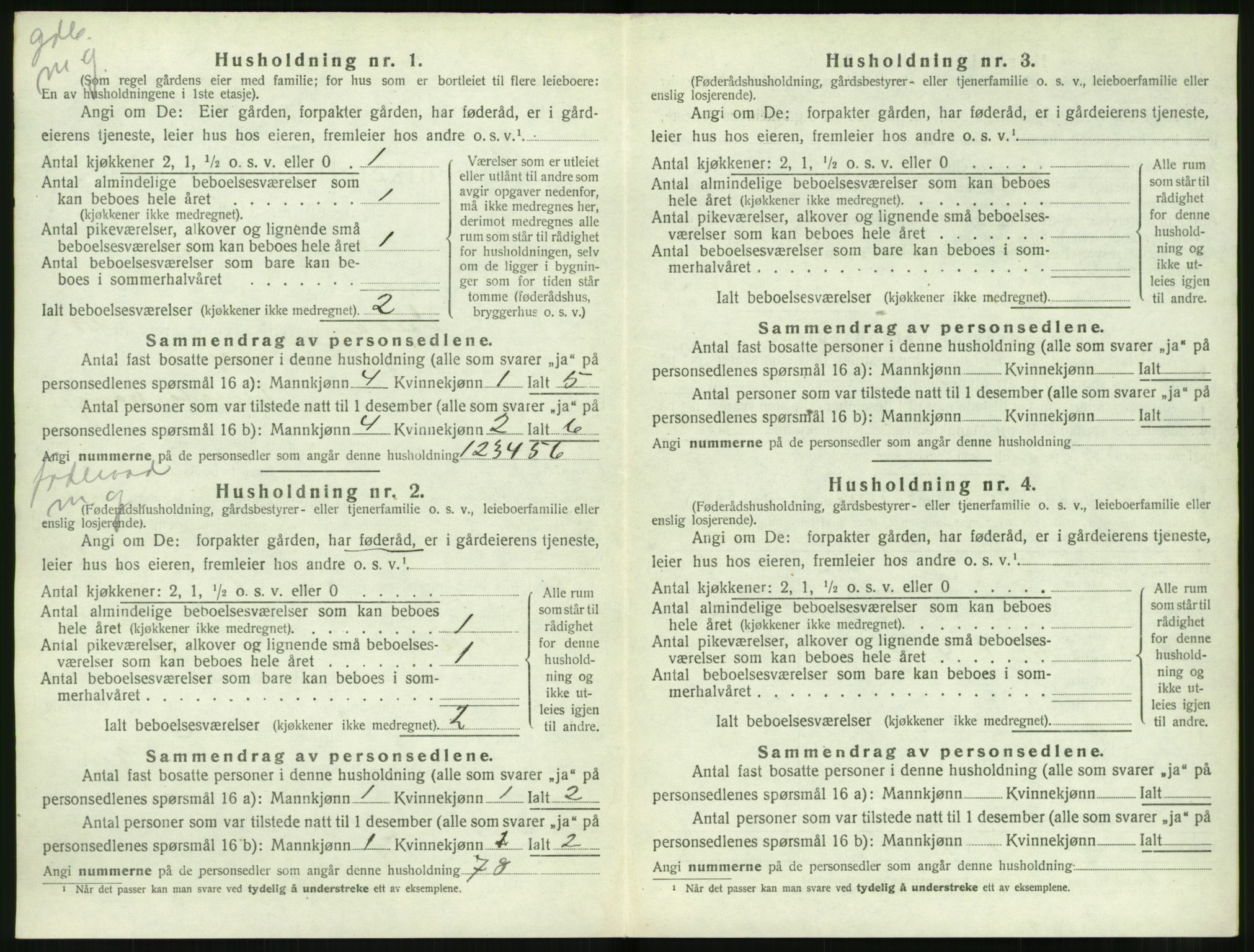 SAT, Folketelling 1920 for 1519 Volda herred, 1920, s. 1851