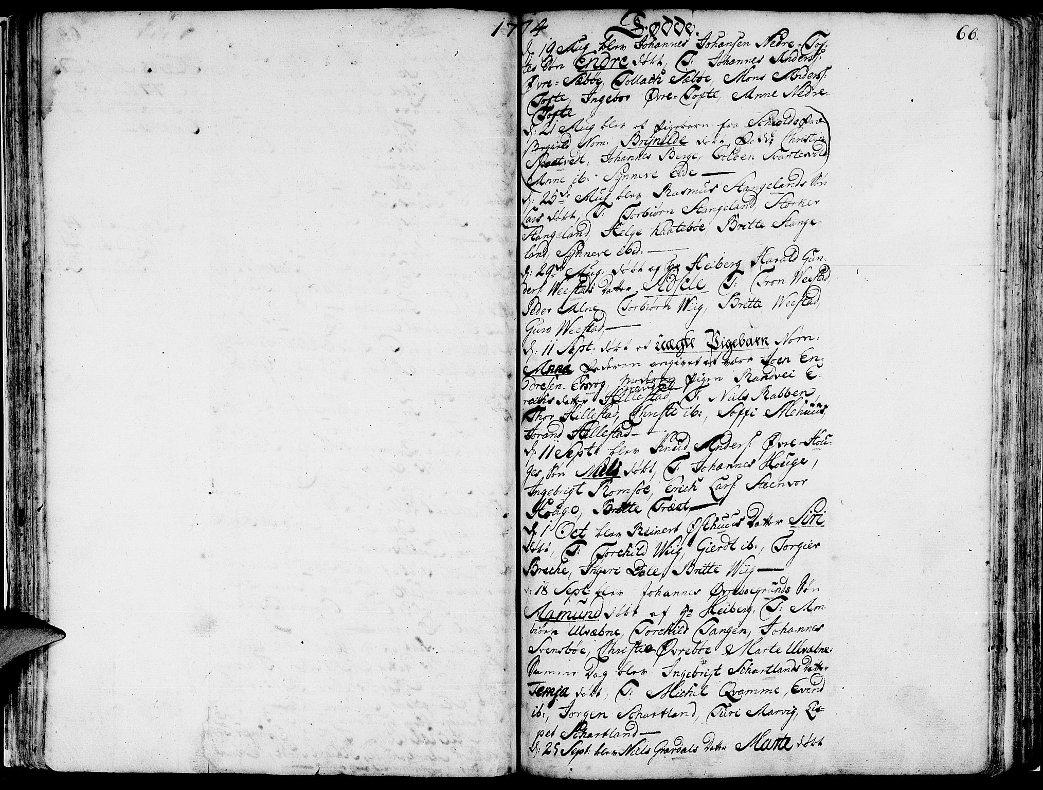 Fjelberg sokneprestembete, SAB/A-75201/H/Haa: Ministerialbok nr. A 2, 1760-1788, s. 66