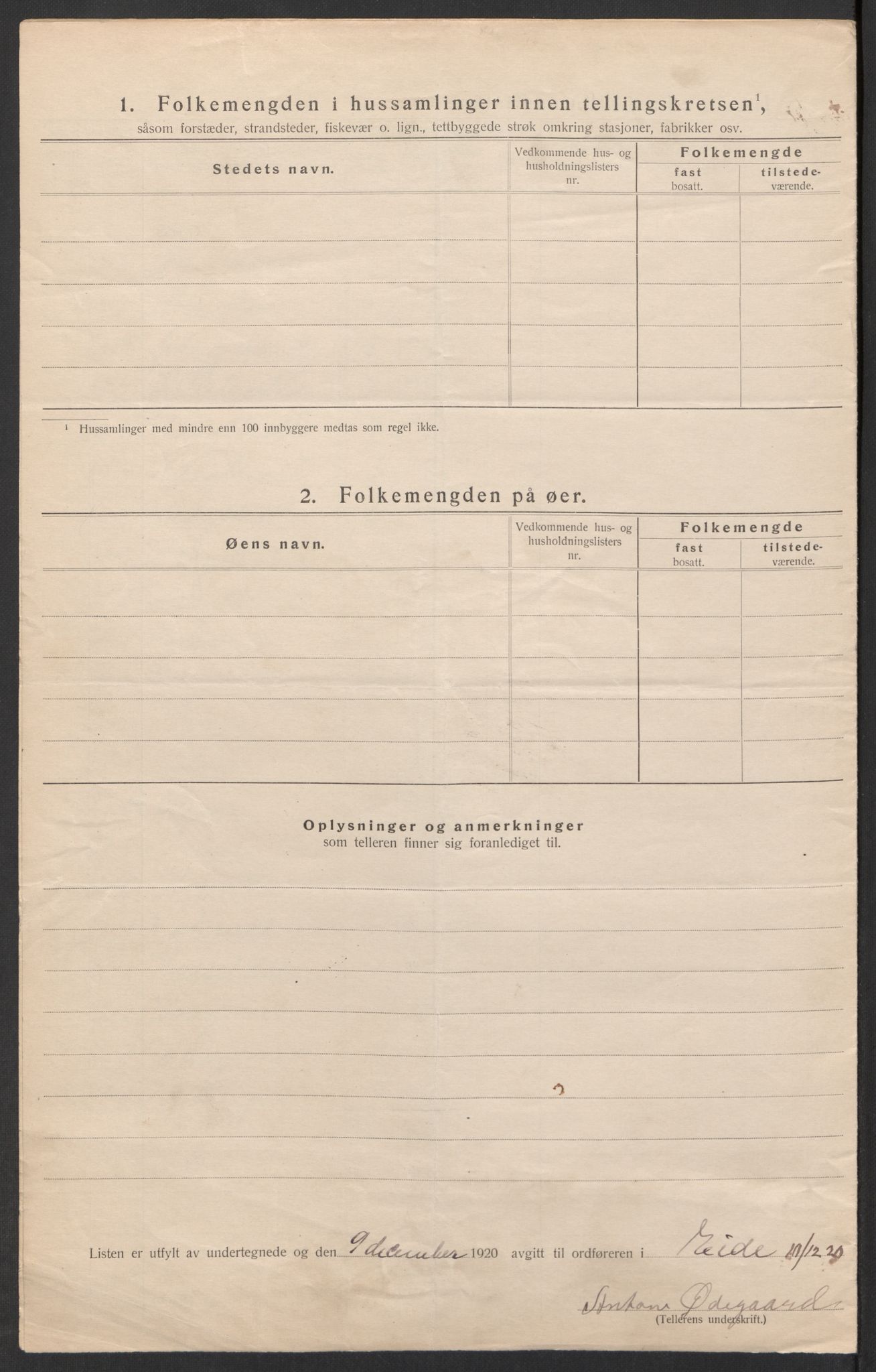 SAK, Folketelling 1920 for 0925 Eide herred, 1920, s. 23