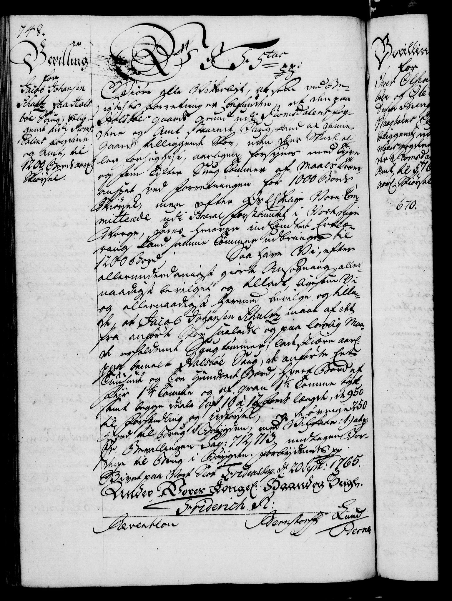 Rentekammeret, Kammerkanselliet, RA/EA-3111/G/Gg/Gga/L0007: Norsk ekspedisjonsprotokoll med register (merket RK 53.7), 1759-1768, s. 748