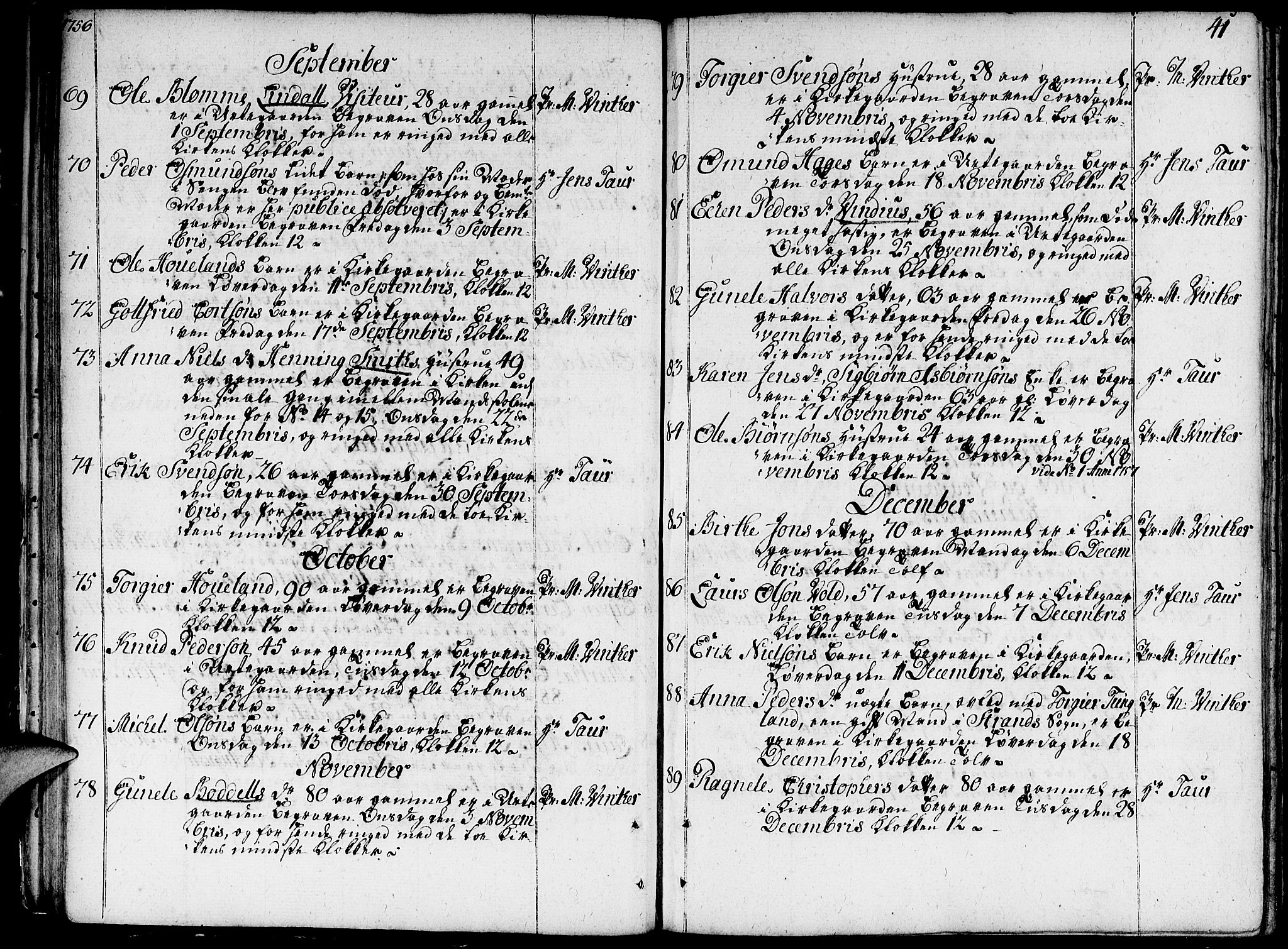 Domkirken sokneprestkontor, SAST/A-101812/001/30/30BA/L0005: Ministerialbok nr. A 5, 1744-1788, s. 41