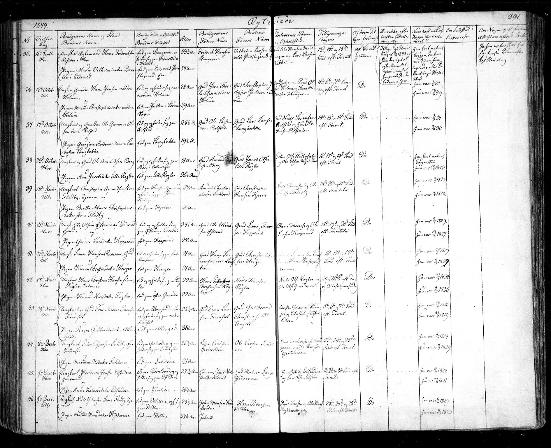 Ullensaker prestekontor Kirkebøker, AV/SAO-A-10236a/F/Fa/L0014.b: Ministerialbok nr. I 14B, 1836-1850, s. 391