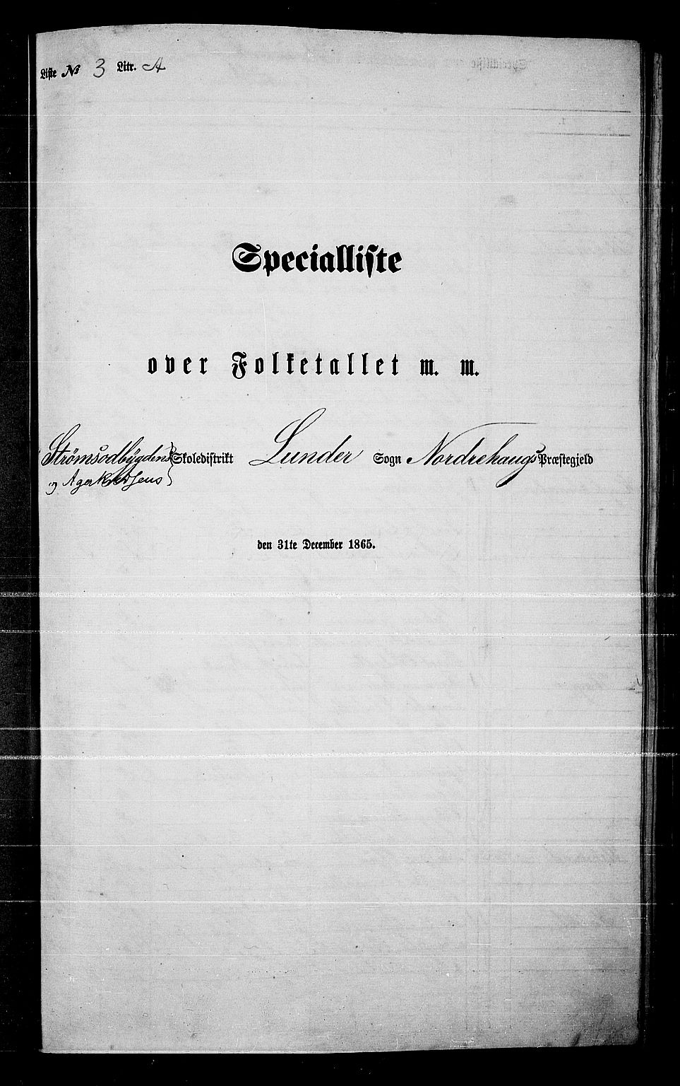 RA, Folketelling 1865 for 0613L Norderhov prestegjeld, Norderhov sokn, Haug sokn og Lunder sokn, 1865, s. 49