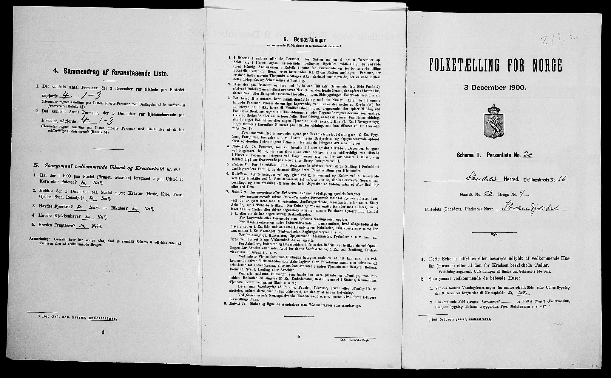 SAK, Folketelling 1900 for 0913 Søndeled herred, 1900, s. 1363