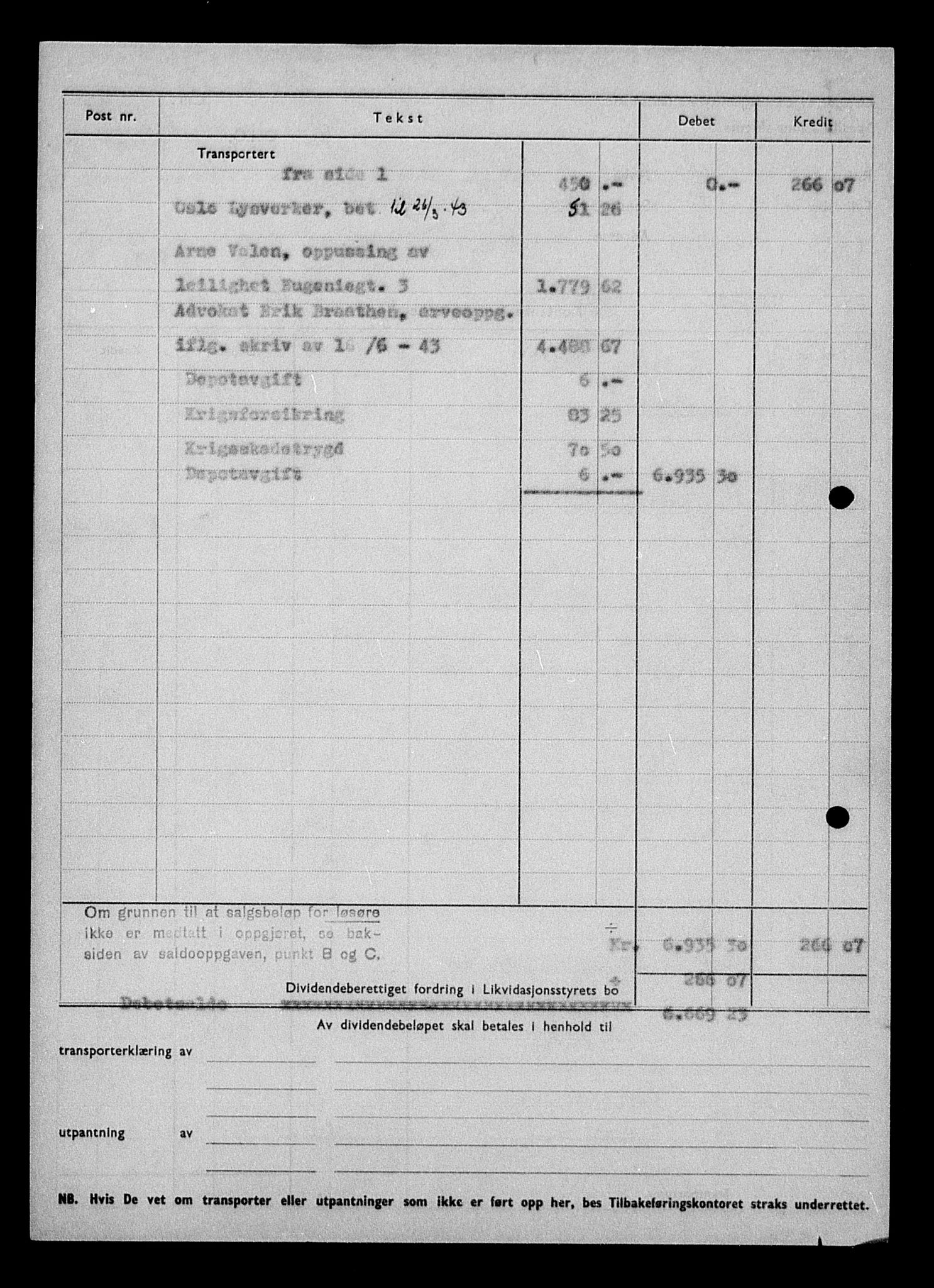 Justisdepartementet, Tilbakeføringskontoret for inndratte formuer, AV/RA-S-1564/H/Hc/Hcc/L0986: --, 1945-1947, s. 11
