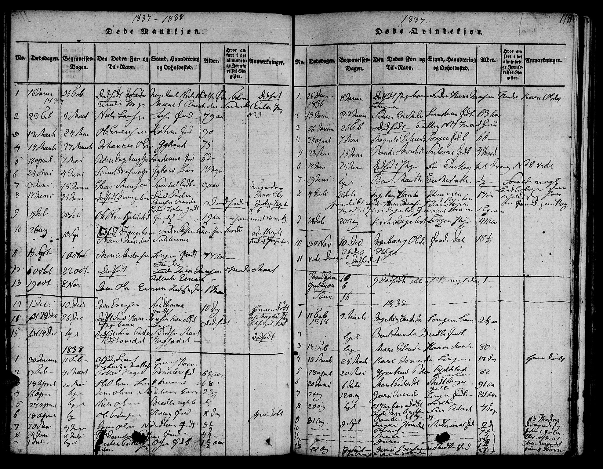 Ministerialprotokoller, klokkerbøker og fødselsregistre - Sør-Trøndelag, AV/SAT-A-1456/692/L1102: Ministerialbok nr. 692A02, 1816-1842, s. 118