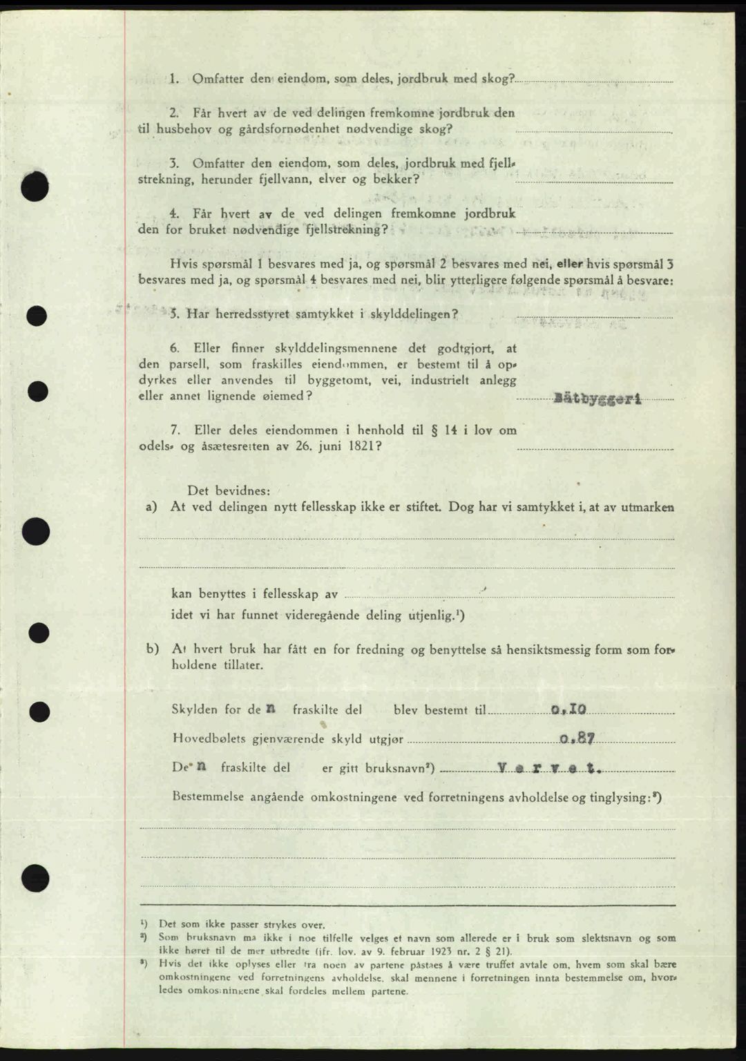 Romsdal sorenskriveri, SAT/A-4149/1/2/2C: Pantebok nr. A19, 1946-1946, Dagboknr: 884/1946