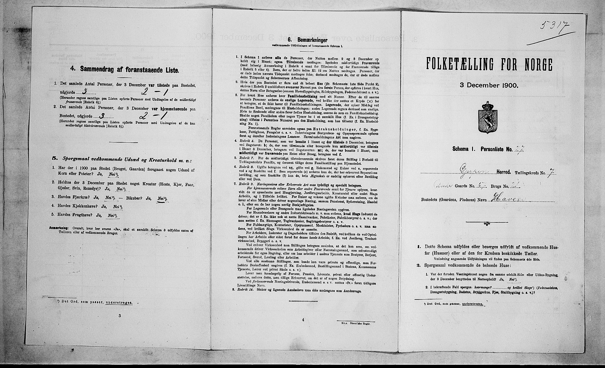 SAKO, Folketelling 1900 for 0812 Gjerpen herred, 1900, s. 1380