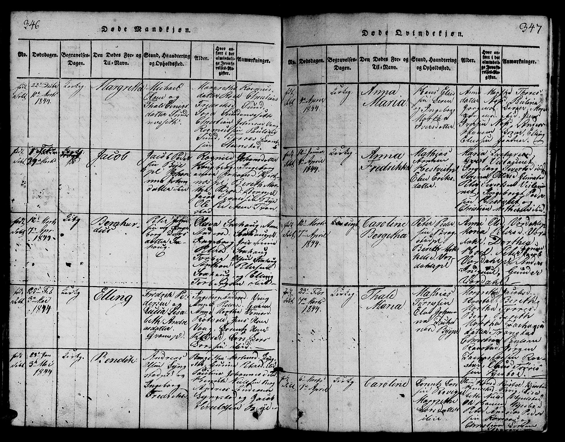 Ministerialprotokoller, klokkerbøker og fødselsregistre - Nord-Trøndelag, SAT/A-1458/730/L0298: Klokkerbok nr. 730C01, 1816-1849, s. 346-347