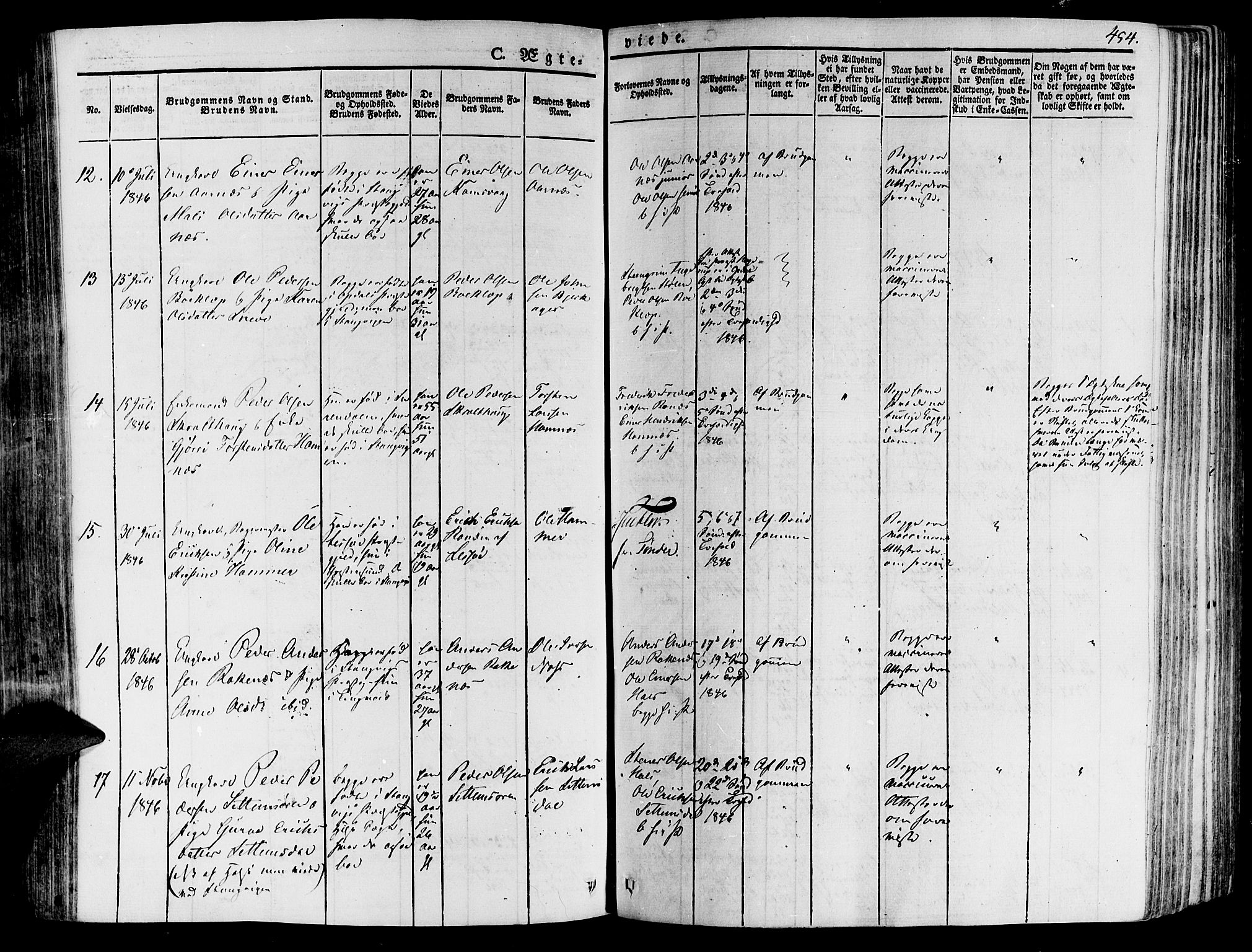 Ministerialprotokoller, klokkerbøker og fødselsregistre - Møre og Romsdal, SAT/A-1454/592/L1024: Ministerialbok nr. 592A03 /1, 1831-1849, s. 454