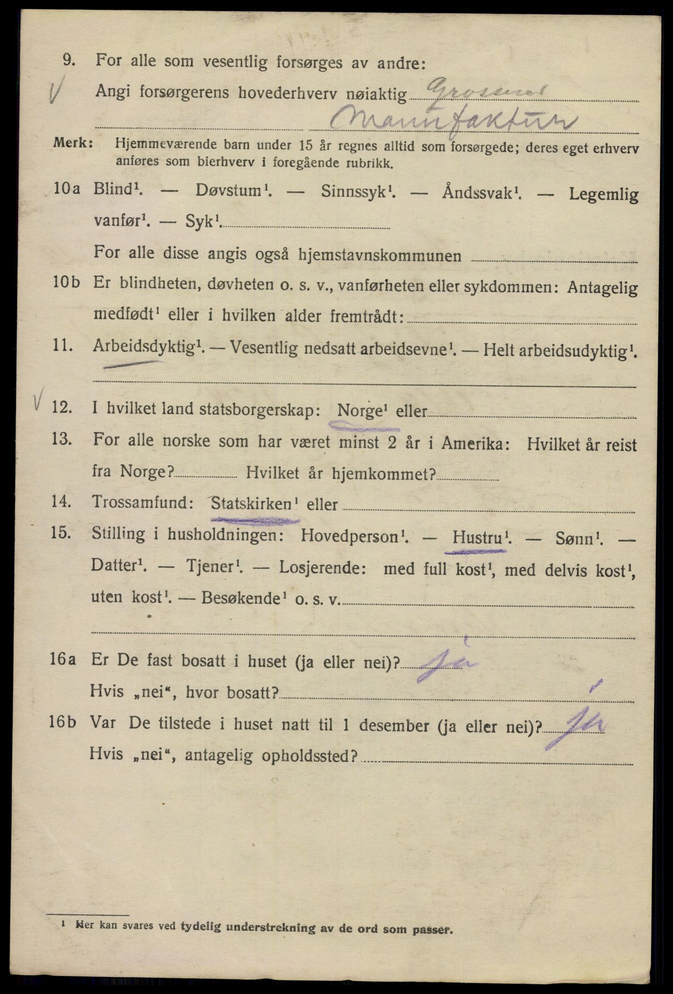 SAO, Folketelling 1920 for 0301 Kristiania kjøpstad, 1920, s. 505576