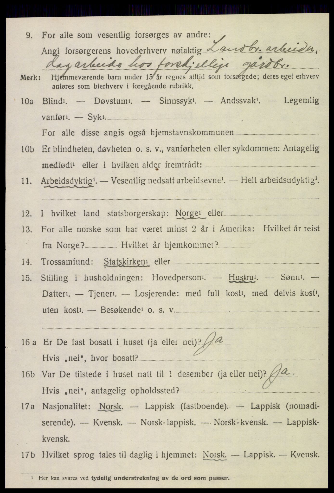 SAT, Folketelling 1920 for 1728 Sandvollan herred, 1920, s. 1484