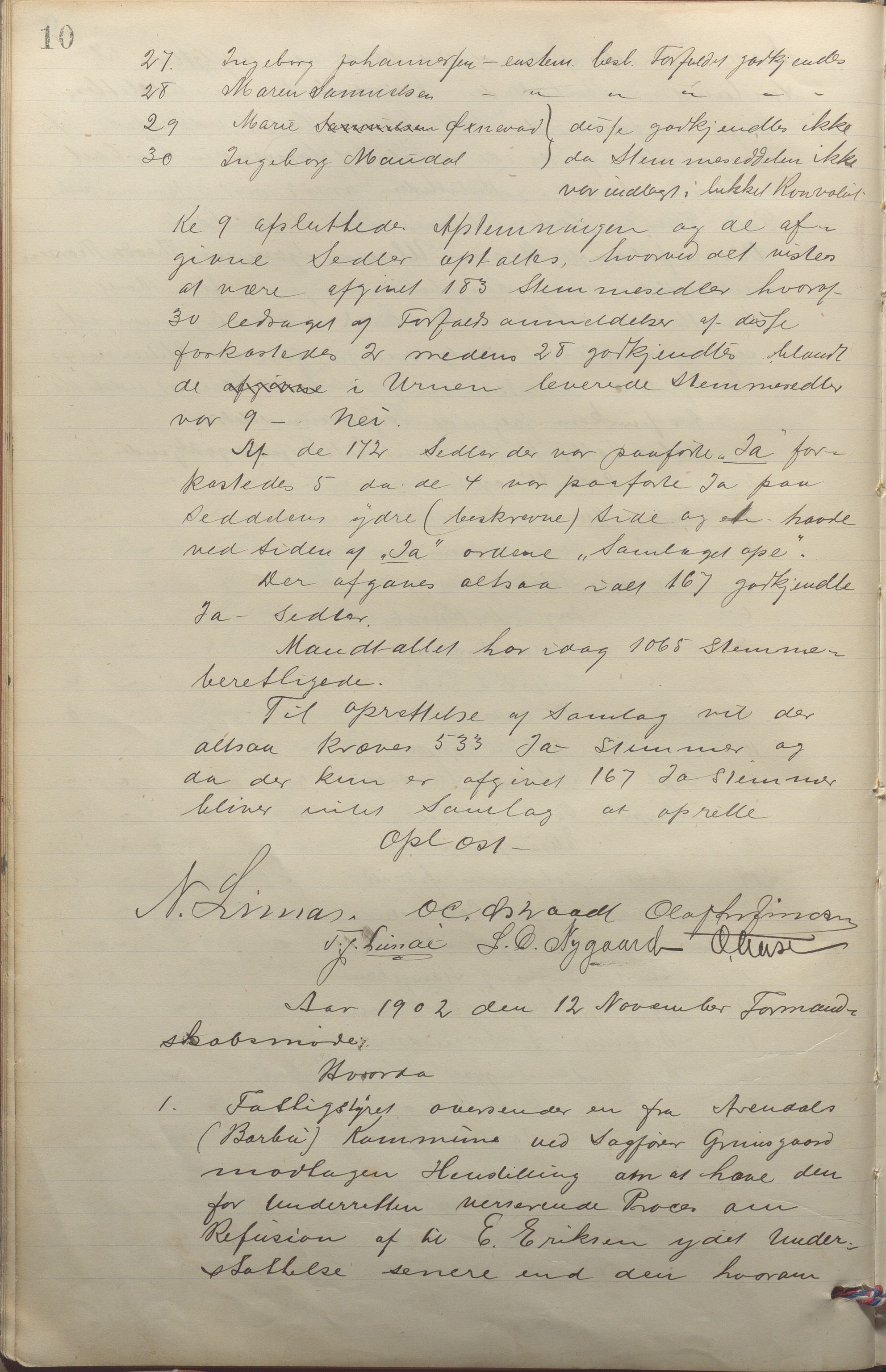 Sandnes kommune - Formannskapet og Bystyret, IKAR/K-100188/Aa/L0006: Møtebok, 1902-1909, s. 10