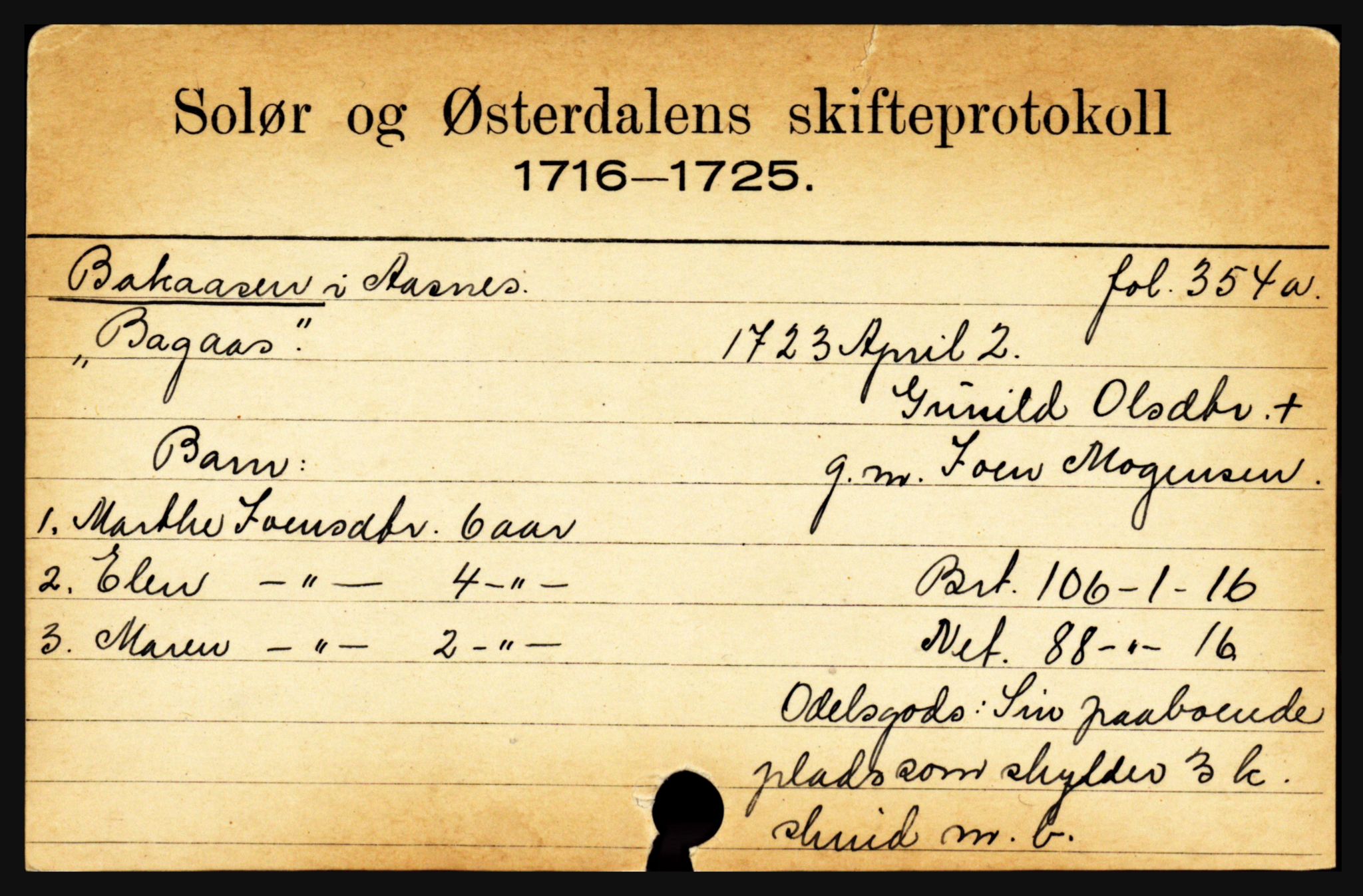 Solør og Østerdalen sorenskriveri, SAH/TING-024/J, 1716-1774, s. 121