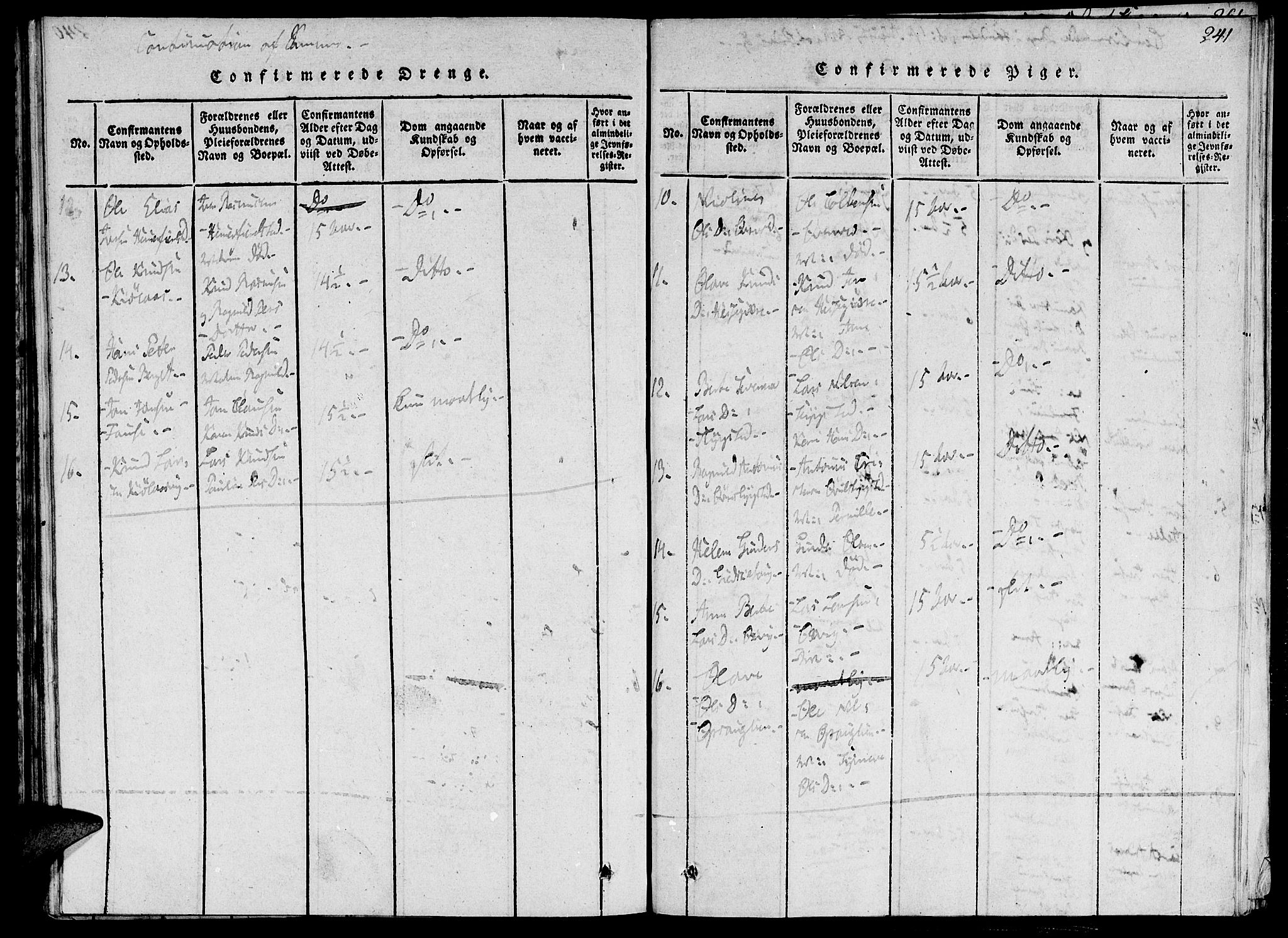 Ministerialprotokoller, klokkerbøker og fødselsregistre - Møre og Romsdal, AV/SAT-A-1454/520/L0273: Ministerialbok nr. 520A03, 1817-1826, s. 241