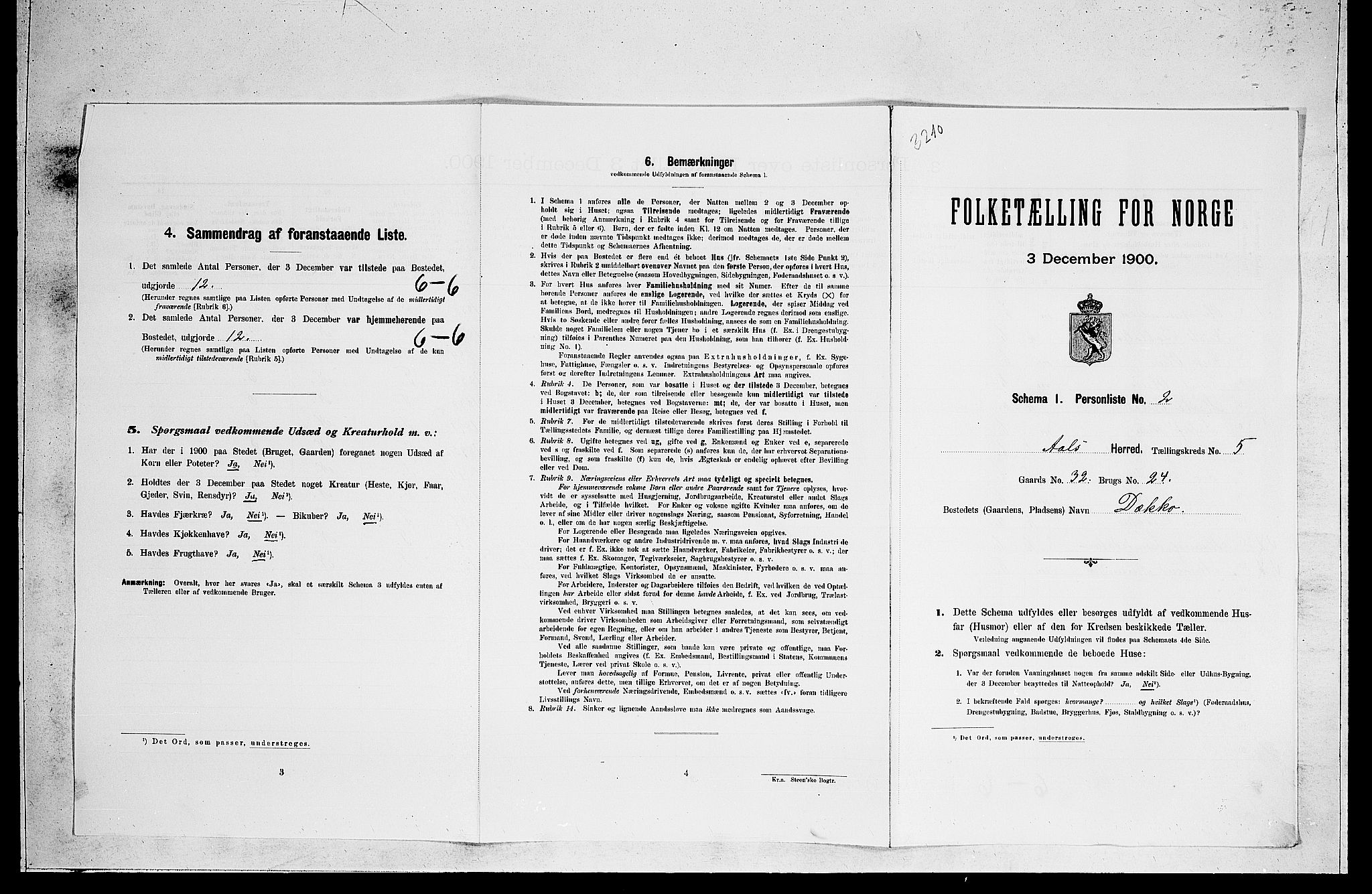 RA, Folketelling 1900 for 0619 Ål herred, 1900, s. 467