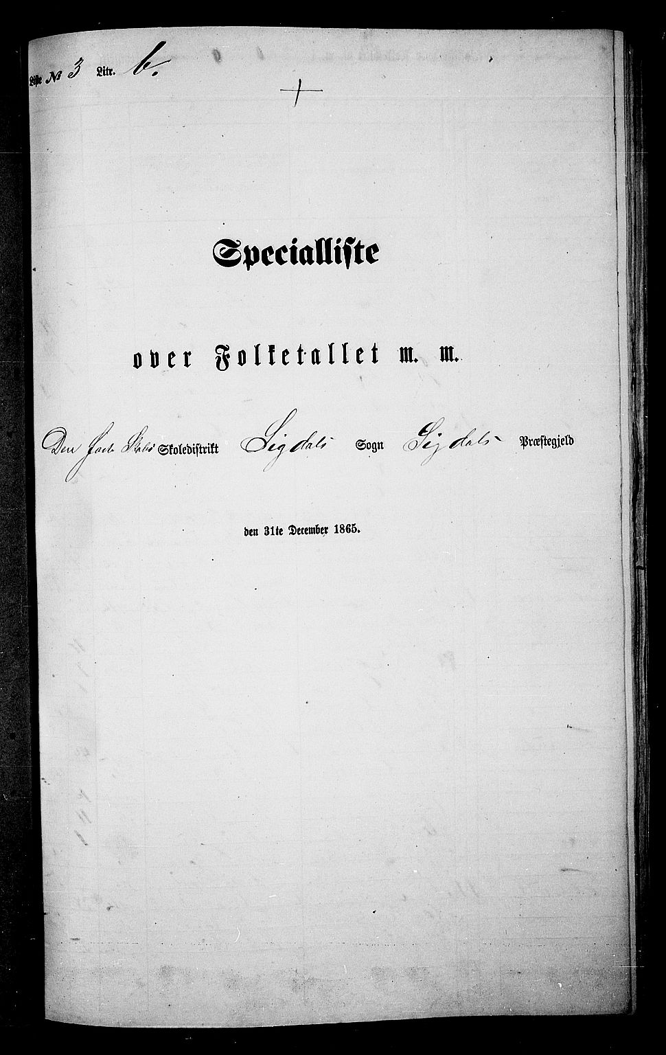 RA, Folketelling 1865 for 0621P Sigdal prestegjeld, 1865, s. 84