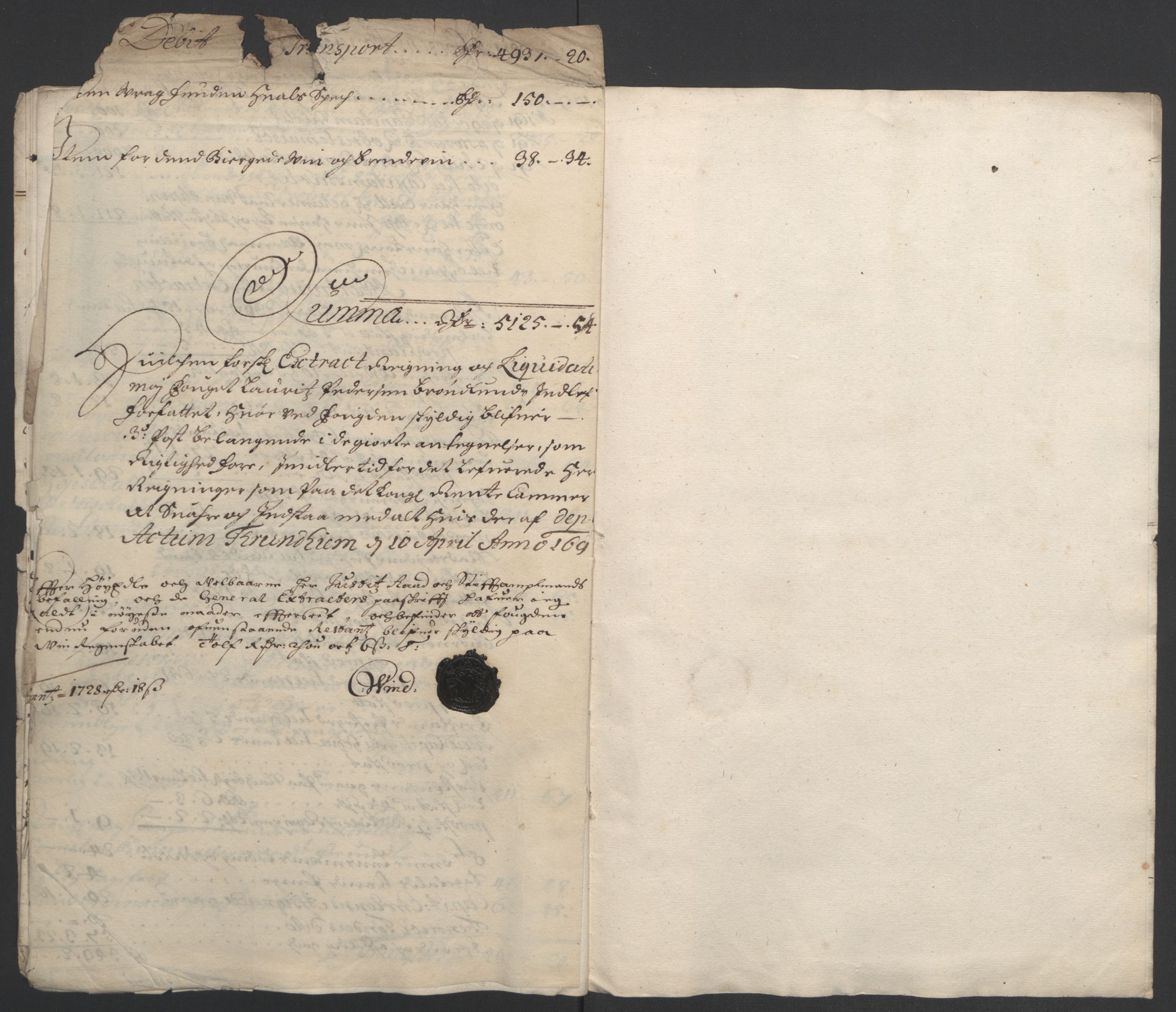 Rentekammeret inntil 1814, Reviderte regnskaper, Fogderegnskap, RA/EA-4092/R57/L3849: Fogderegnskap Fosen, 1692-1693, s. 16