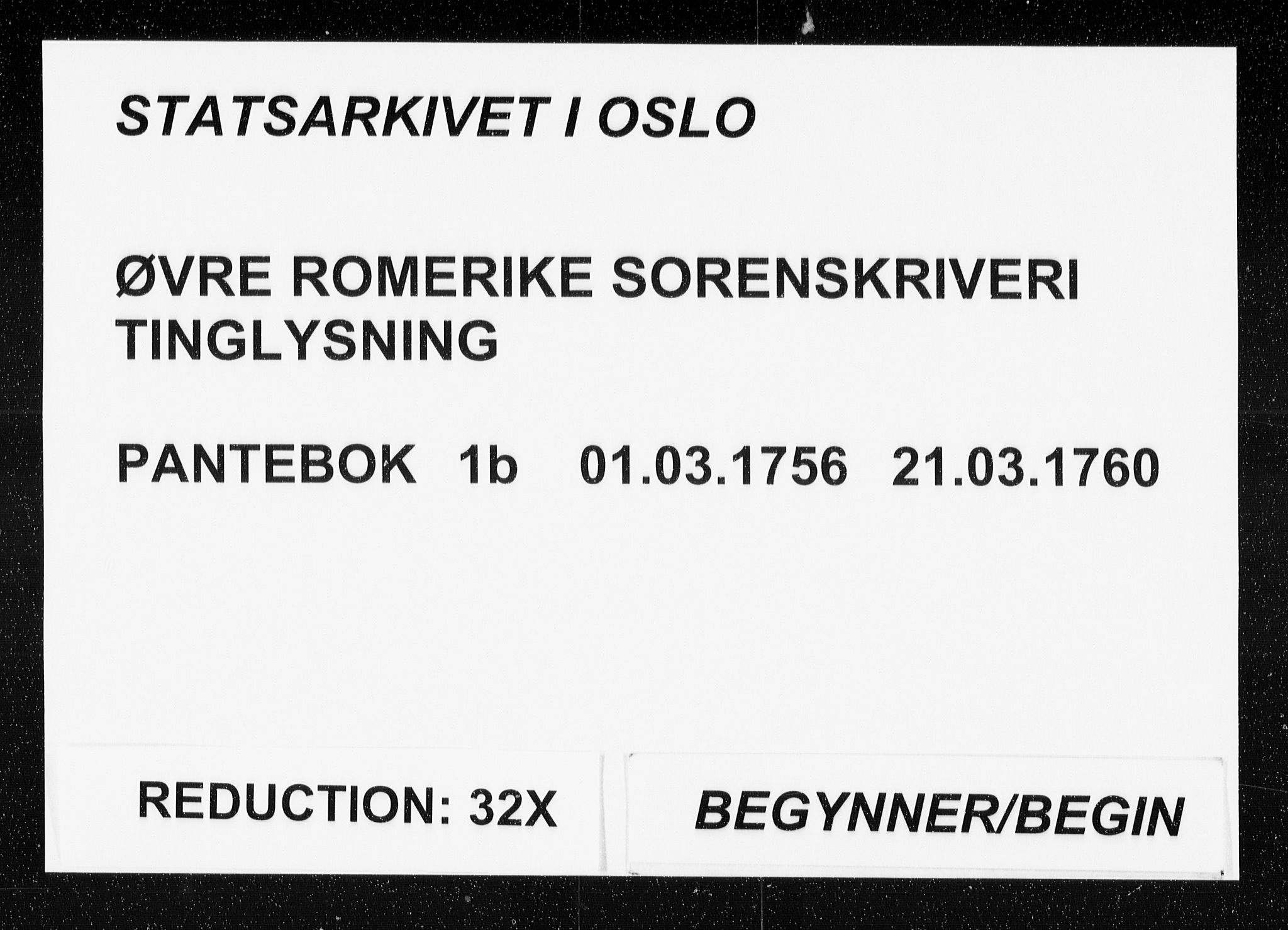 Øvre Romerike sorenskriveri, SAO/A-10649/G/Gb/L0001b: Pantebok nr. 1b, 1756-1760