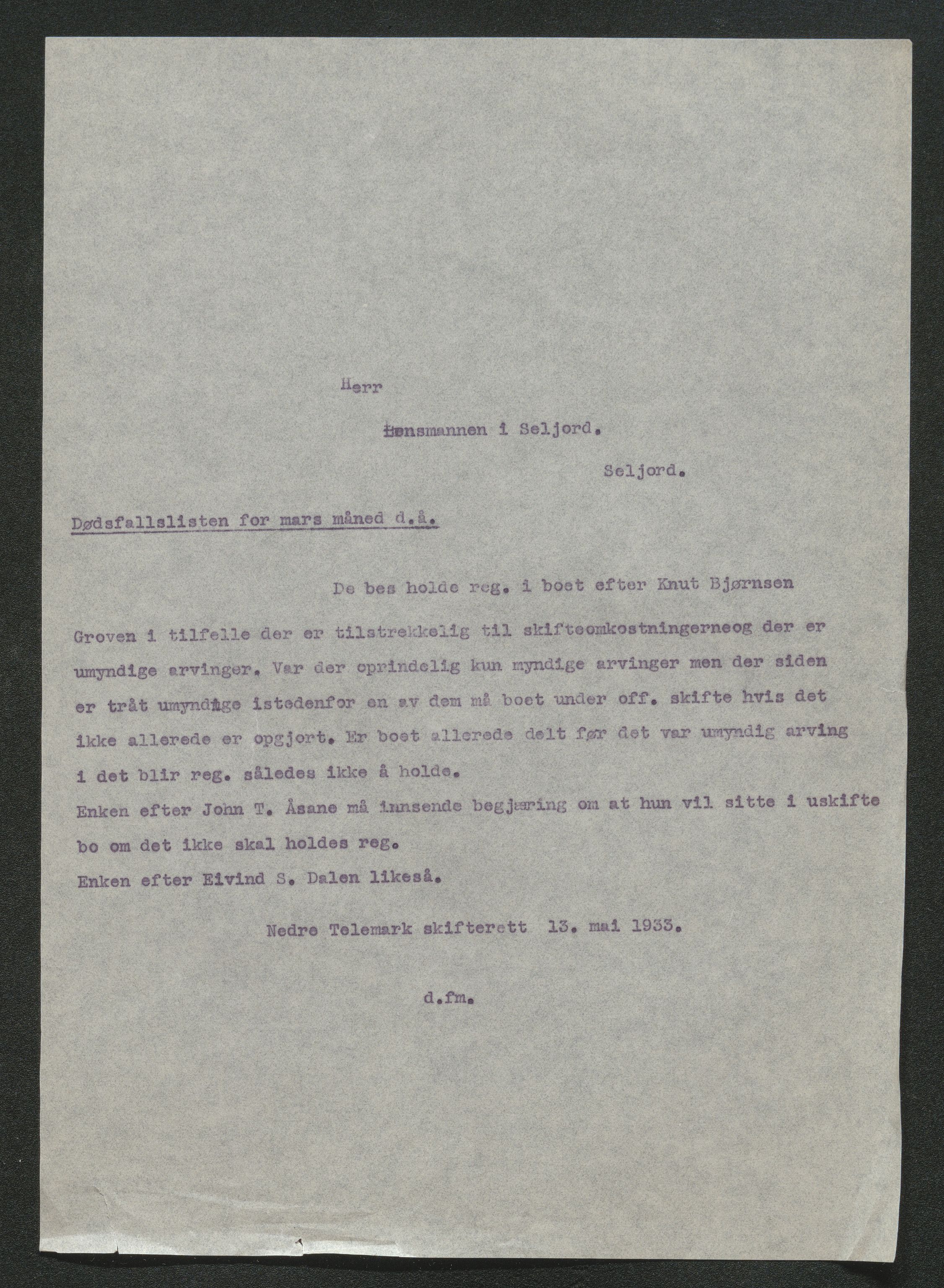 Nedre Telemark sorenskriveri, AV/SAKO-A-135/H/Ha/Hab/L0008: Dødsfallsfortegnelser
, 1931-1935, s. 680