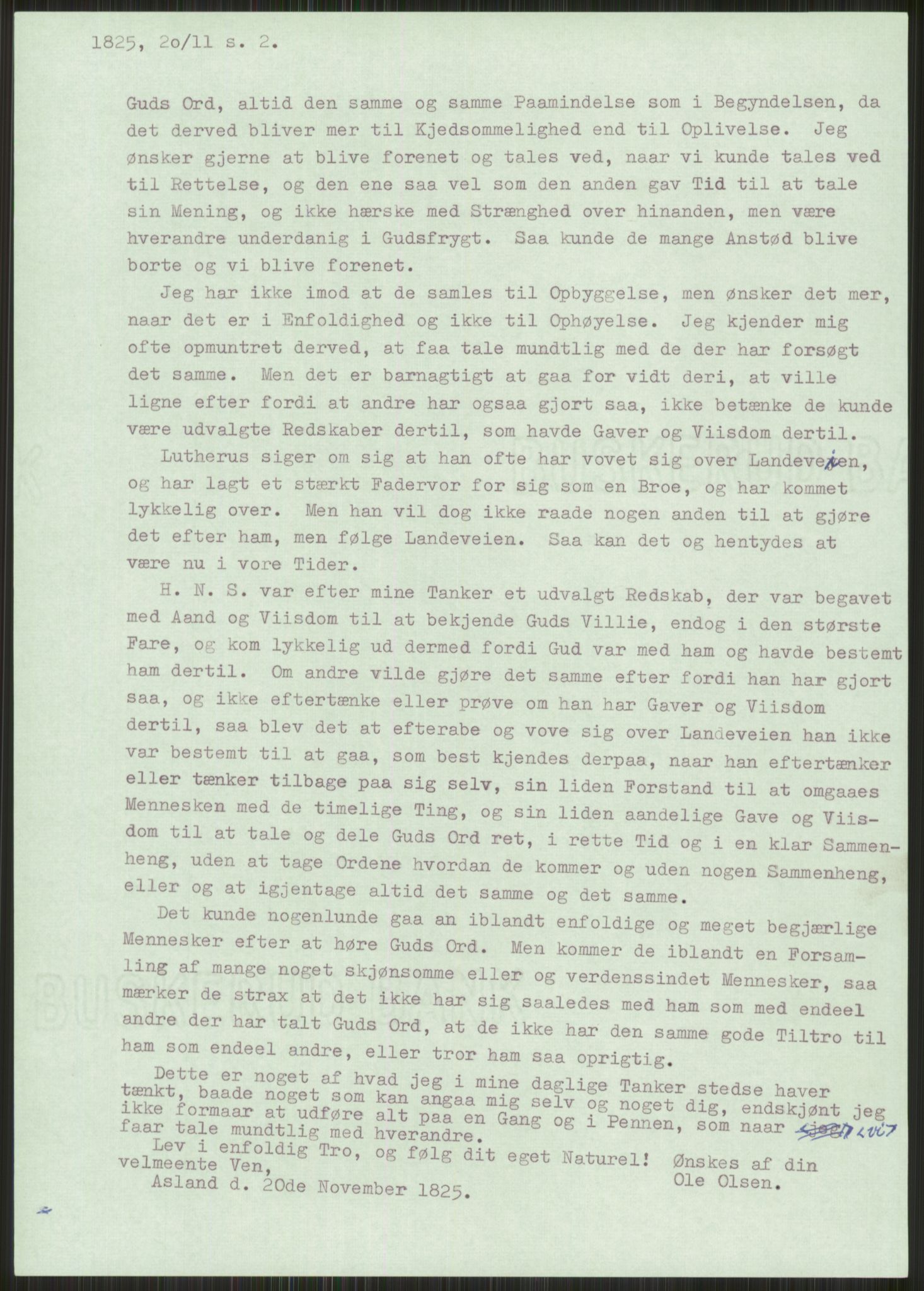 Samlinger til kildeutgivelse, Haugianerbrev, RA/EA-6834/F/L0003: Haugianerbrev III: 1822-1826, 1822-1826