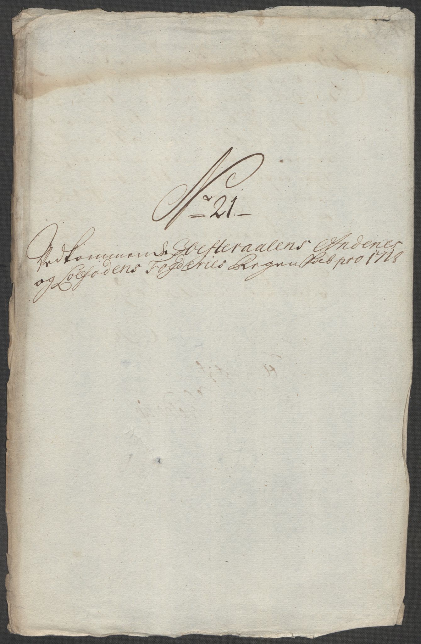 Rentekammeret inntil 1814, Reviderte regnskaper, Fogderegnskap, RA/EA-4092/R67/L4684: Fogderegnskap Vesterålen, Andenes og Lofoten, 1718, s. 194