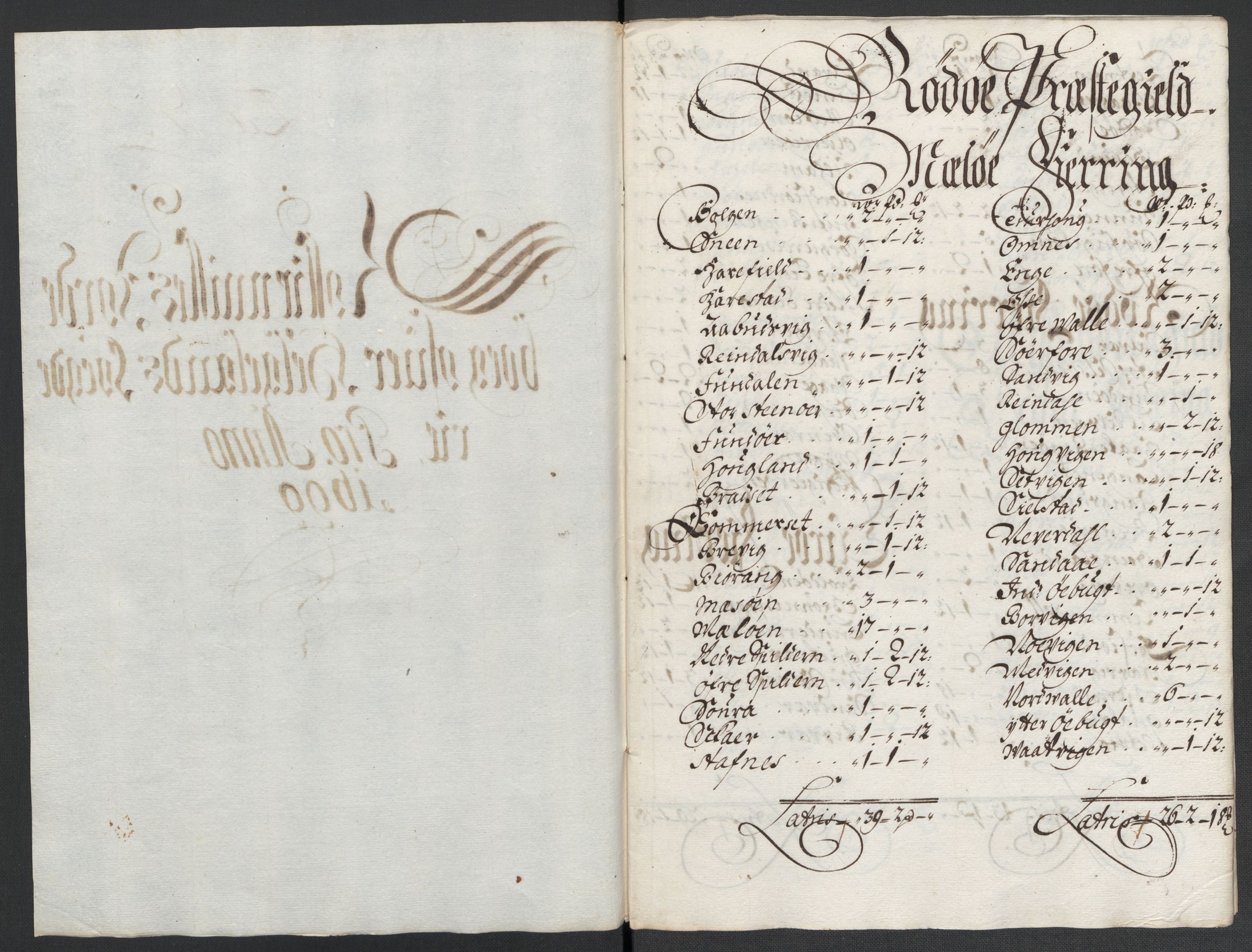 Rentekammeret inntil 1814, Reviderte regnskaper, Fogderegnskap, AV/RA-EA-4092/R65/L4507: Fogderegnskap Helgeland, 1699-1701, s. 97