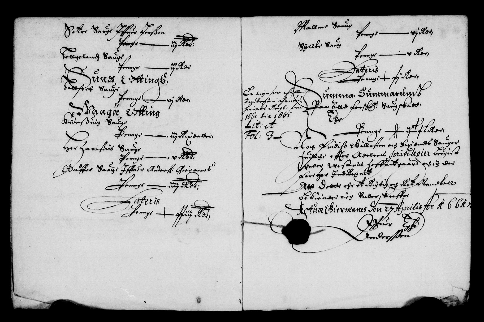 Rentekammeret inntil 1814, Reviderte regnskaper, Lensregnskaper, AV/RA-EA-5023/R/Rb/Rbw/L0144: Trondheim len, 1660-1661