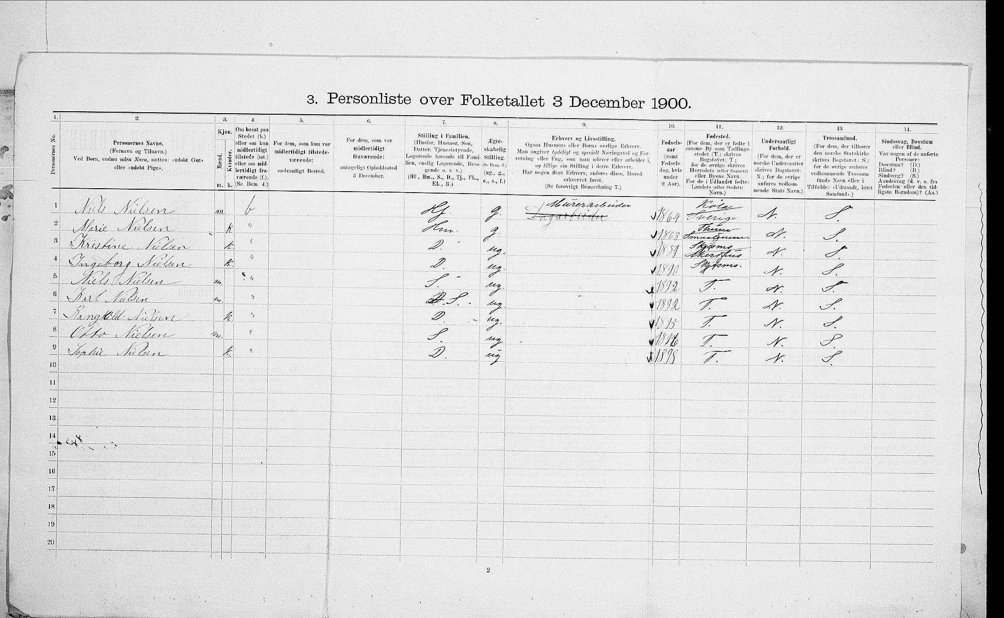 SAO, Folketelling 1900 for 0301 Kristiania kjøpstad, 1900, s. 79356