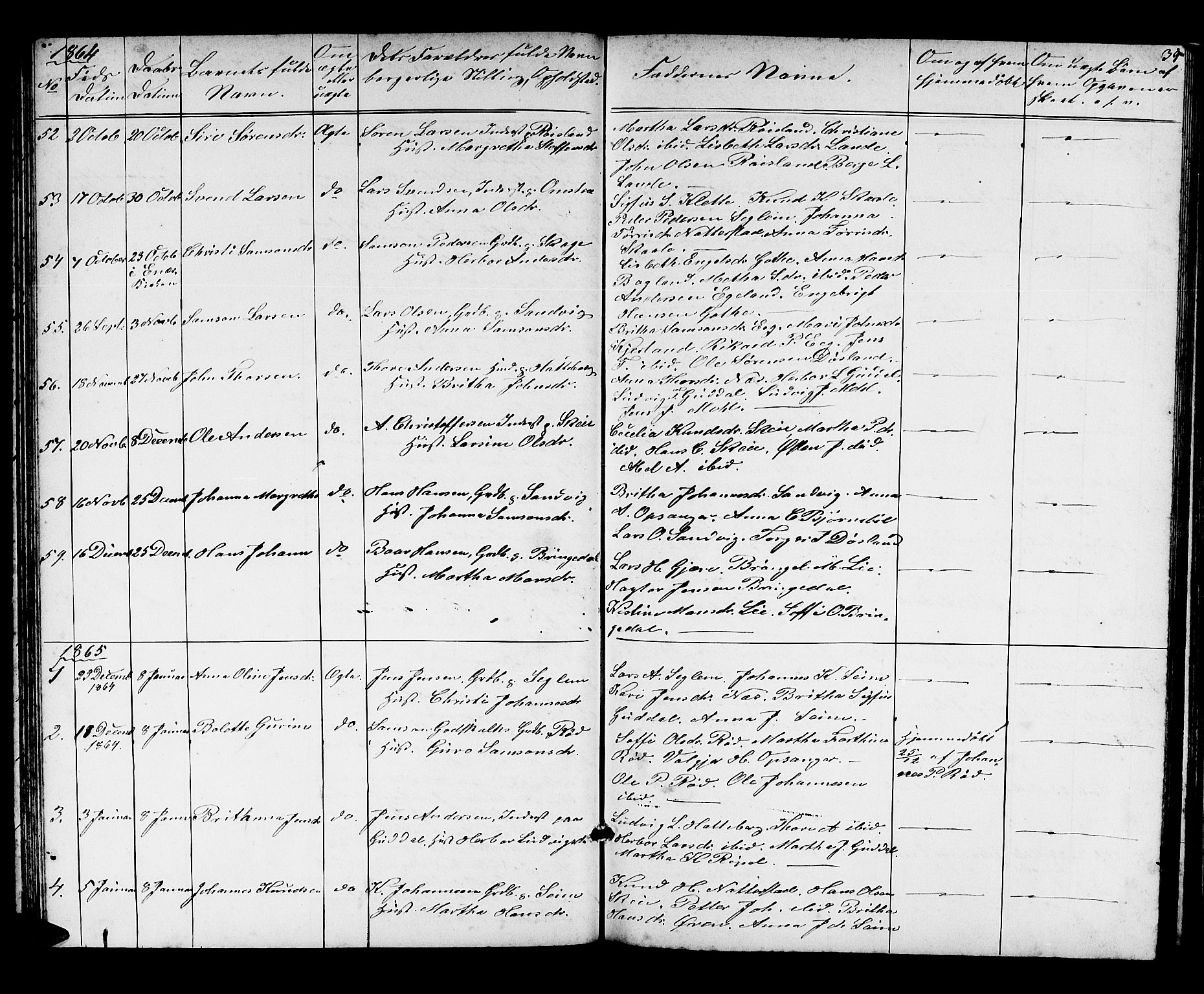 Kvinnherad sokneprestembete, AV/SAB-A-76401/H/Hab: Klokkerbok nr. A 1, 1856-1873, s. 39