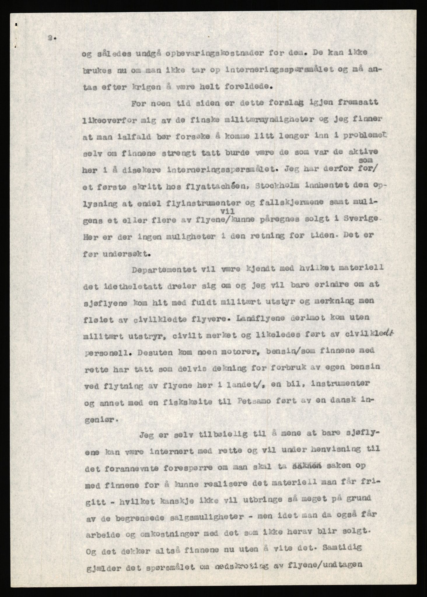 Forsvaret, Forsvarets krigshistoriske avdeling, AV/RA-RAFA-2017/Y/Ya/L0006: II-C-11-11,2 - Utenriksdepartementet.  Legasjonen i Helsingfors., 1940-1946, s. 122