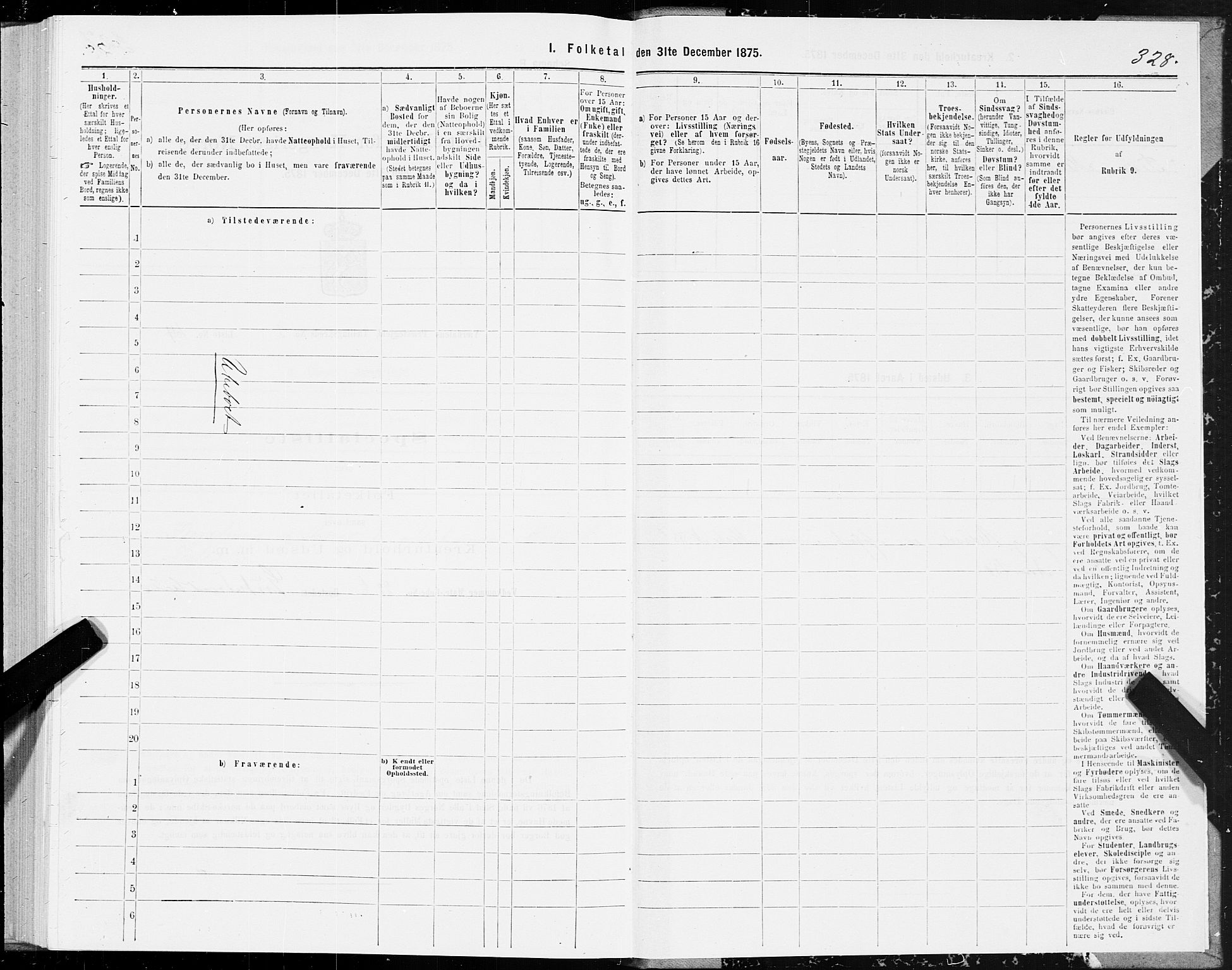 SAT, Folketelling 1875 for 1721P Verdal prestegjeld, 1875, s. 2328