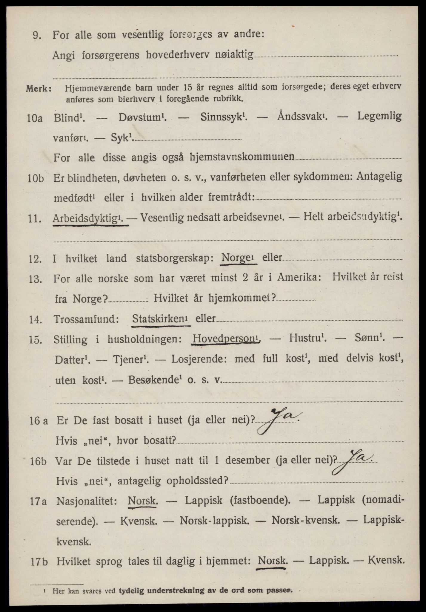 SAT, Folketelling 1920 for 1635 Rennebu herred, 1920, s. 1111