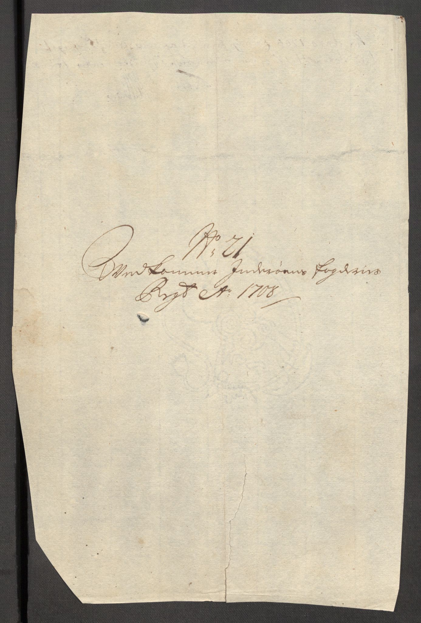 Rentekammeret inntil 1814, Reviderte regnskaper, Fogderegnskap, RA/EA-4092/R63/L4316: Fogderegnskap Inderøy, 1708, s. 213