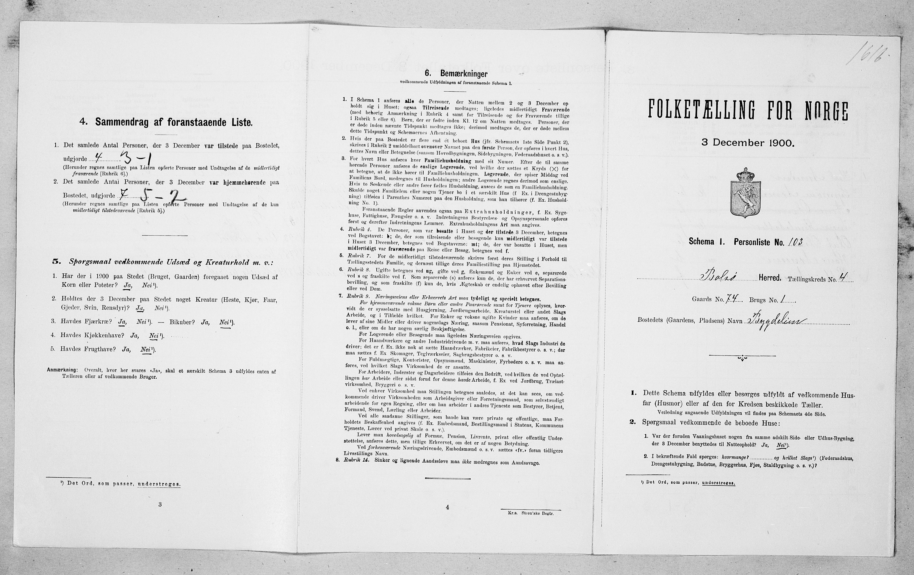 SAT, Folketelling 1900 for 1544 Bolsøy herred, 1900, s. 909