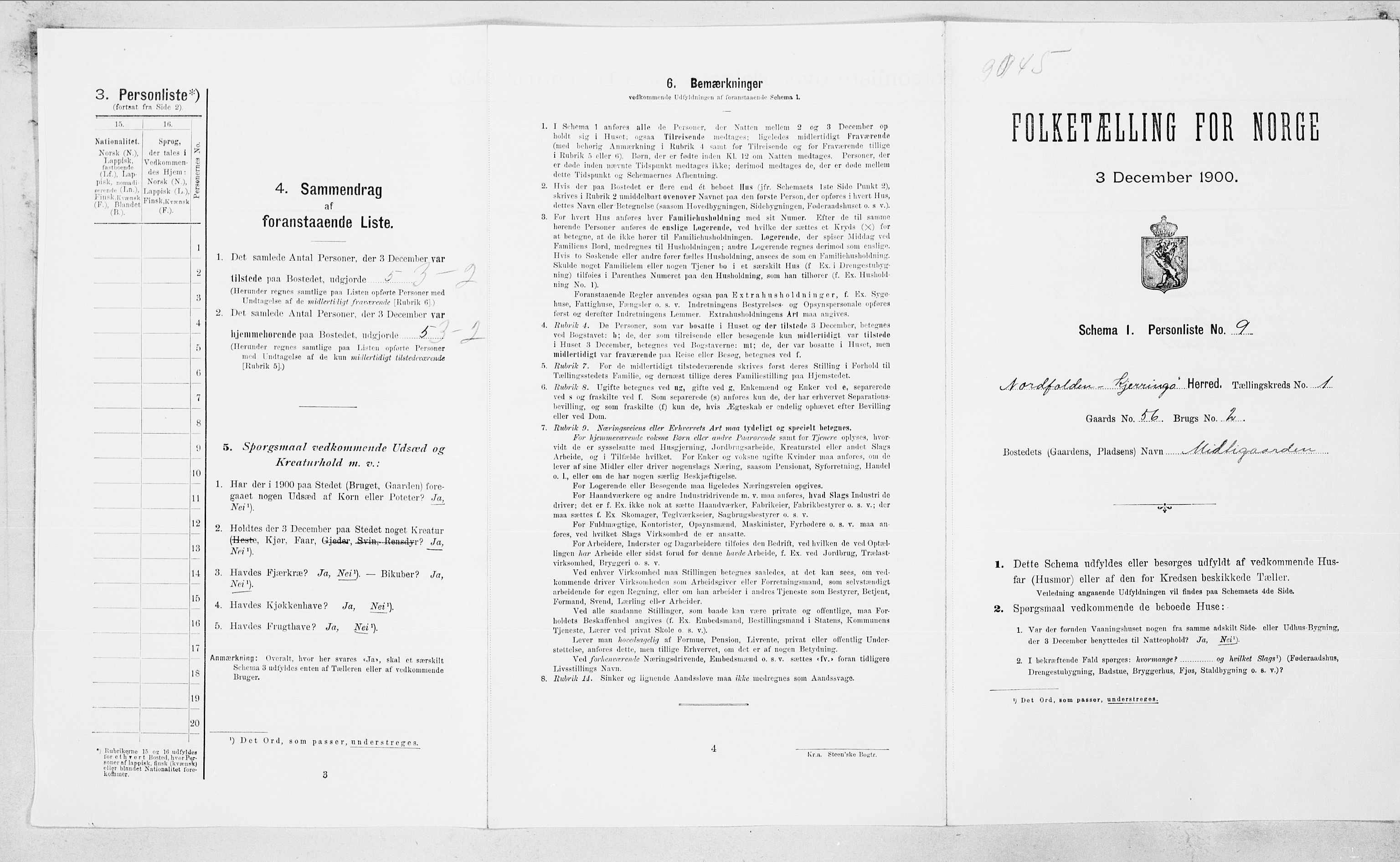 SAT, Folketelling 1900 for 1846 Nordfold-Kjerringøy herred, 1900, s. 34