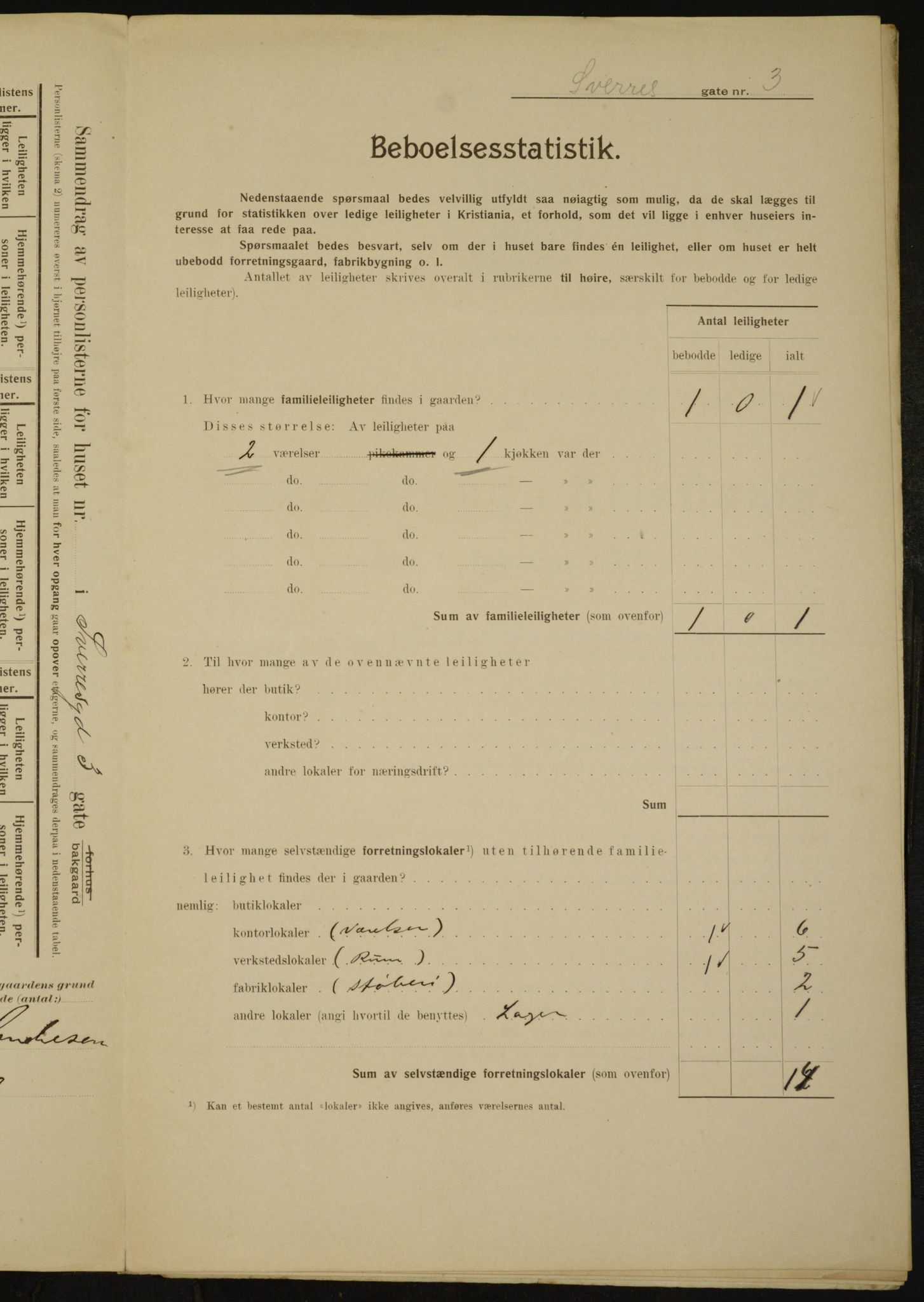 OBA, Kommunal folketelling 1.2.1910 for Kristiania, 1910, s. 100487