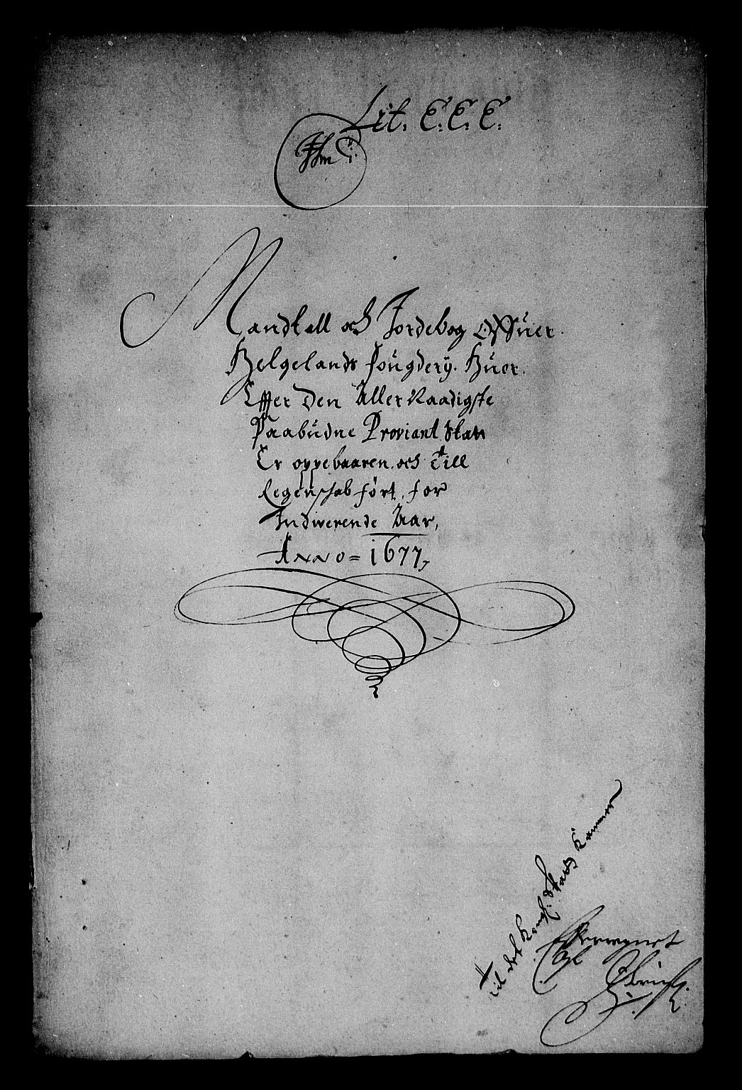 Rentekammeret inntil 1814, Reviderte regnskaper, Stiftamtstueregnskaper, Trondheim stiftamt og Nordland amt, AV/RA-EA-6044/R/Re/L0049: Trondheim stiftamt og Nordland amt, 1677