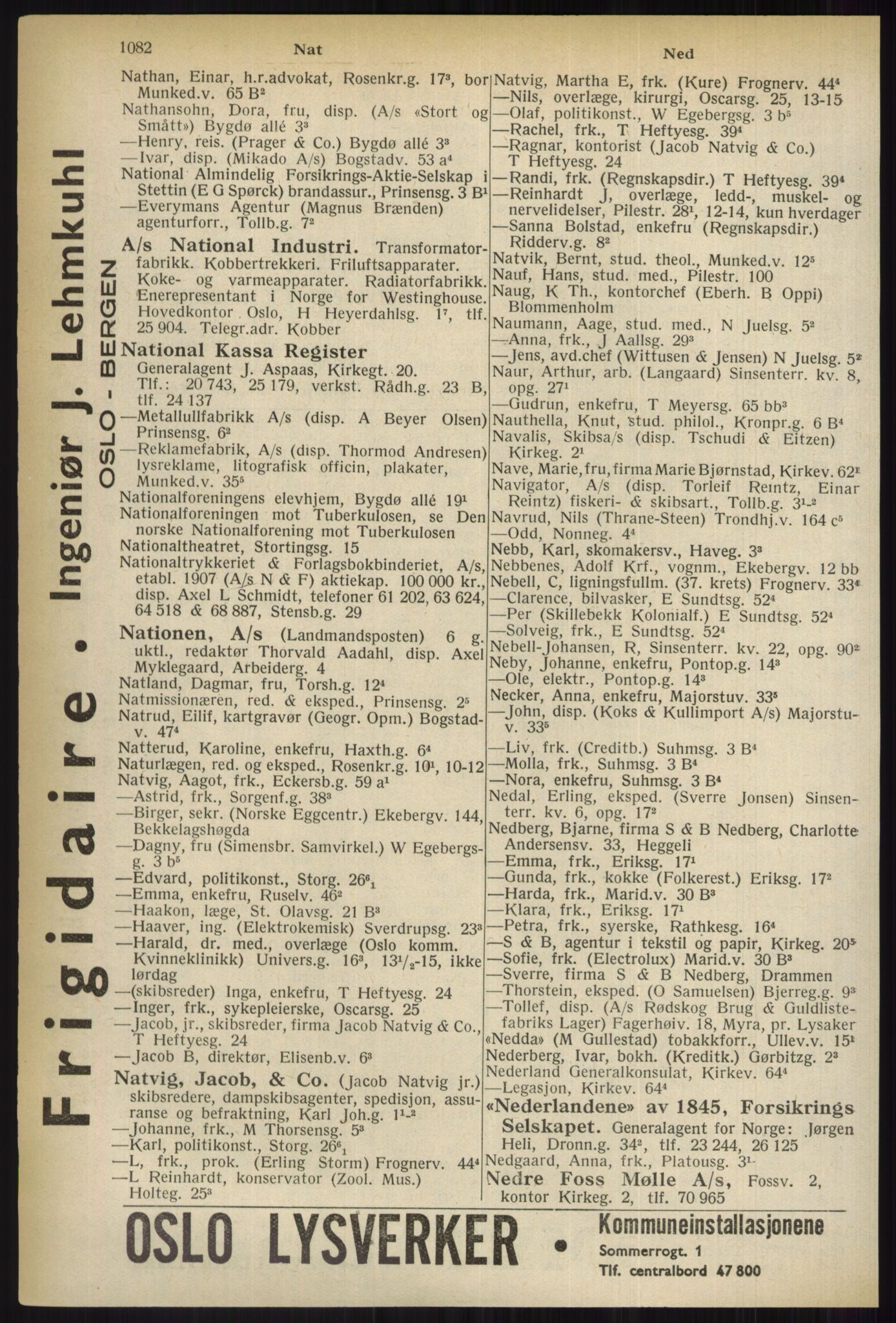 Kristiania/Oslo adressebok, PUBL/-, 1937, s. 1082