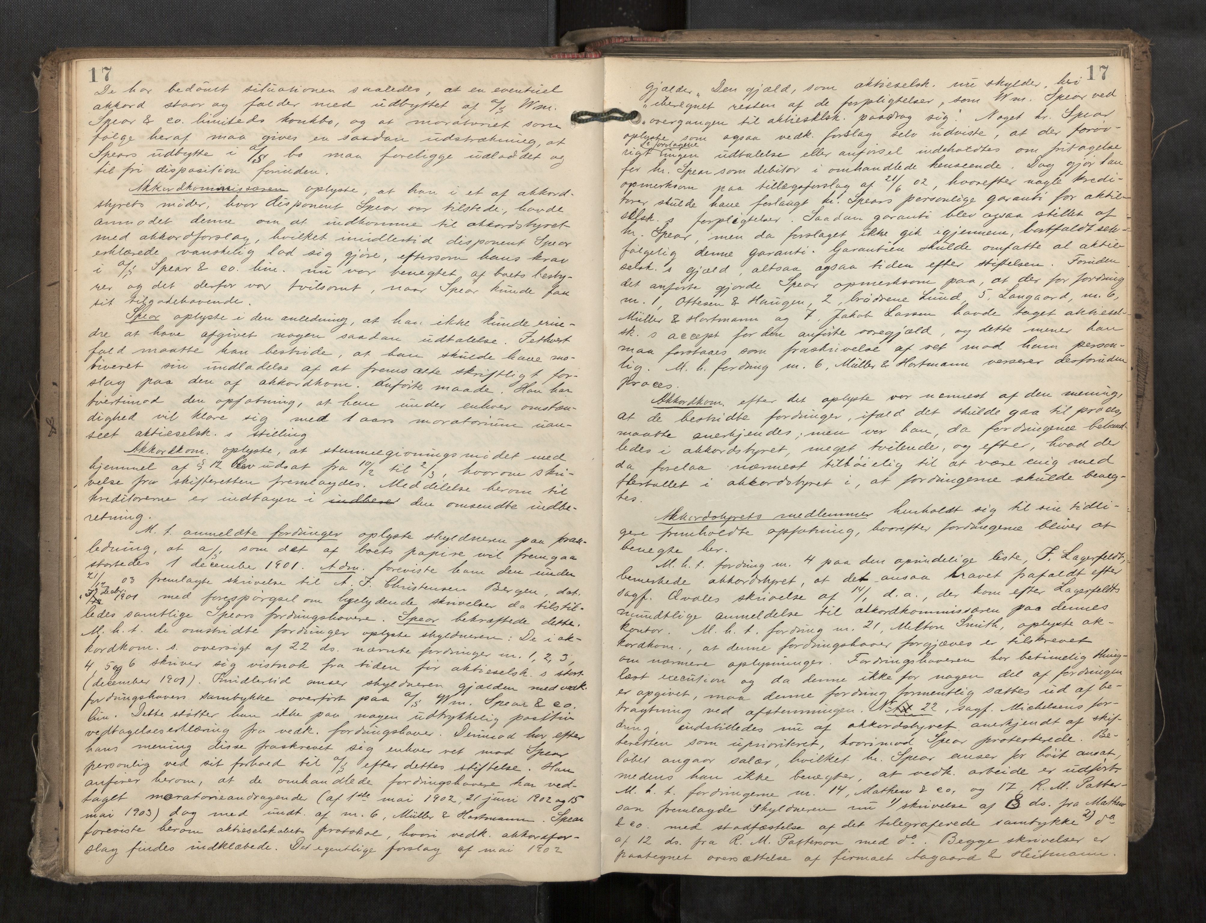 Steigen og Ofoten sorenskriveri, AV/SAT-A-0030/1/3/3B/L0003: Skiftebehandlingsprotokoll, 1903-1908, s. 17