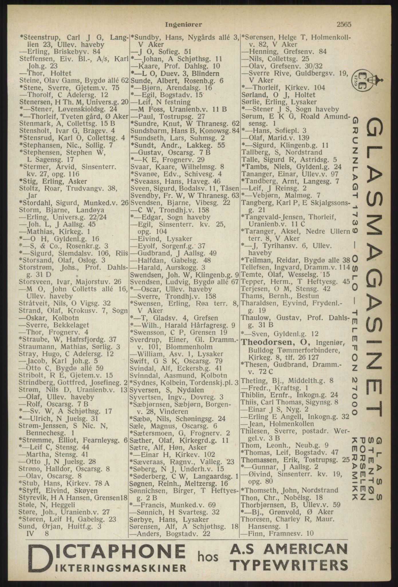 Kristiania/Oslo adressebok, PUBL/-, 1937, s. 2565