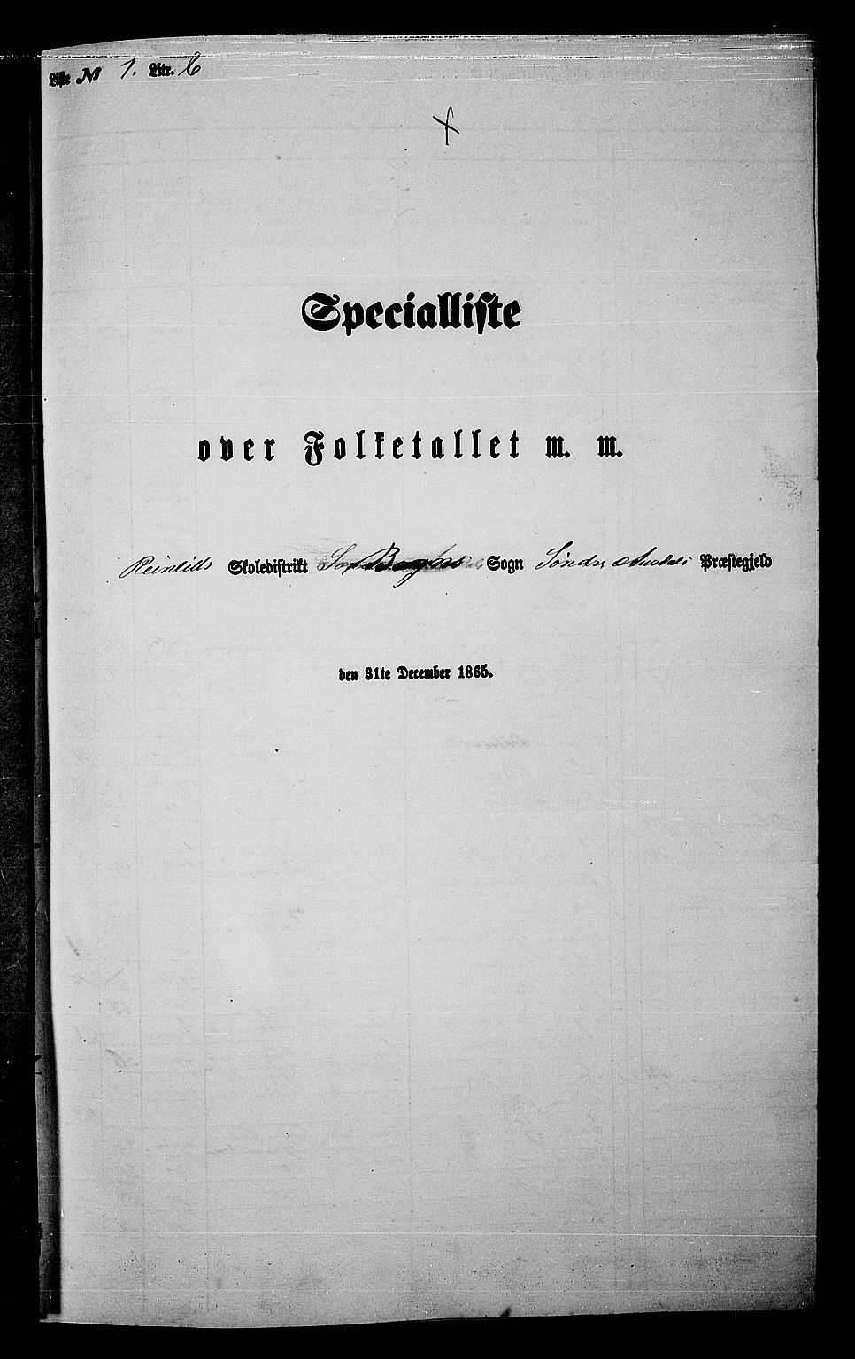 RA, Folketelling 1865 for 0540P Sør-Aurdal prestegjeld, 1865, s. 29