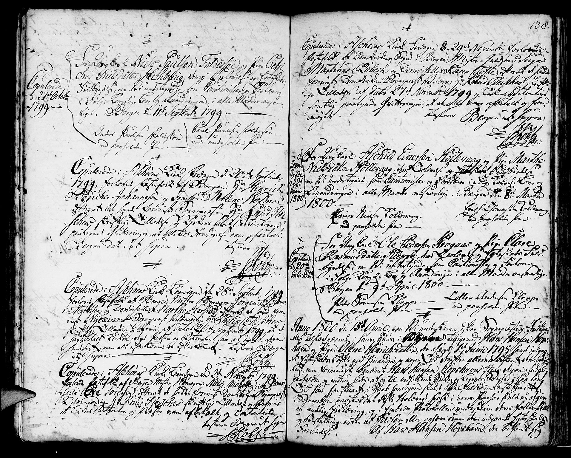 Askøy Sokneprestembete, AV/SAB-A-74101/H/Ha/Haa/Haaa/L0001: Ministerialbok nr. A 1, 1742-1818, s. 138