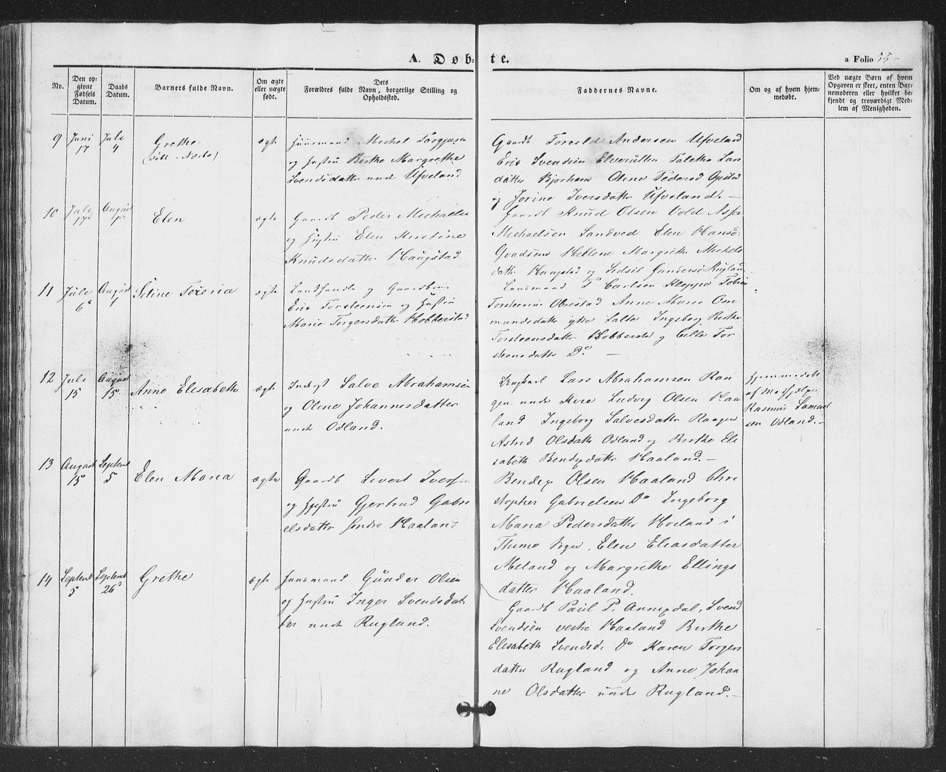Hå sokneprestkontor, AV/SAST-A-101801/001/30BA/L0007: Ministerialbok nr. A 6, 1842-1855, s. 55