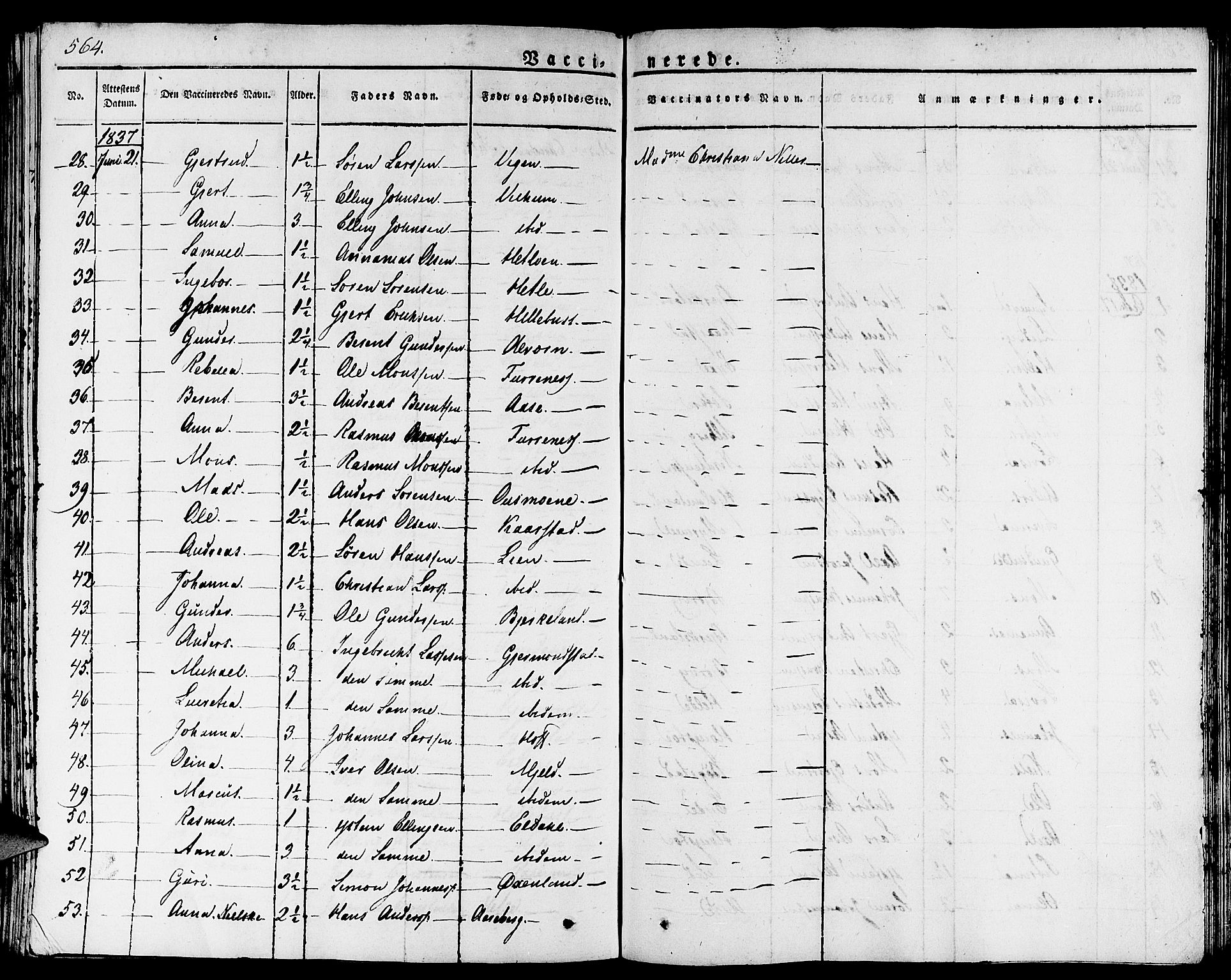 Gaular sokneprestembete, AV/SAB-A-80001/H/Haa: Ministerialbok nr. A 3, 1821-1840, s. 564