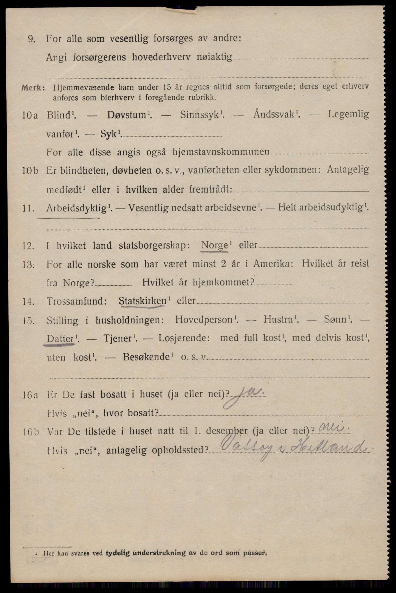 SAST, Folketelling 1920 for 1126 Hetland herred, 1920, s. 3574