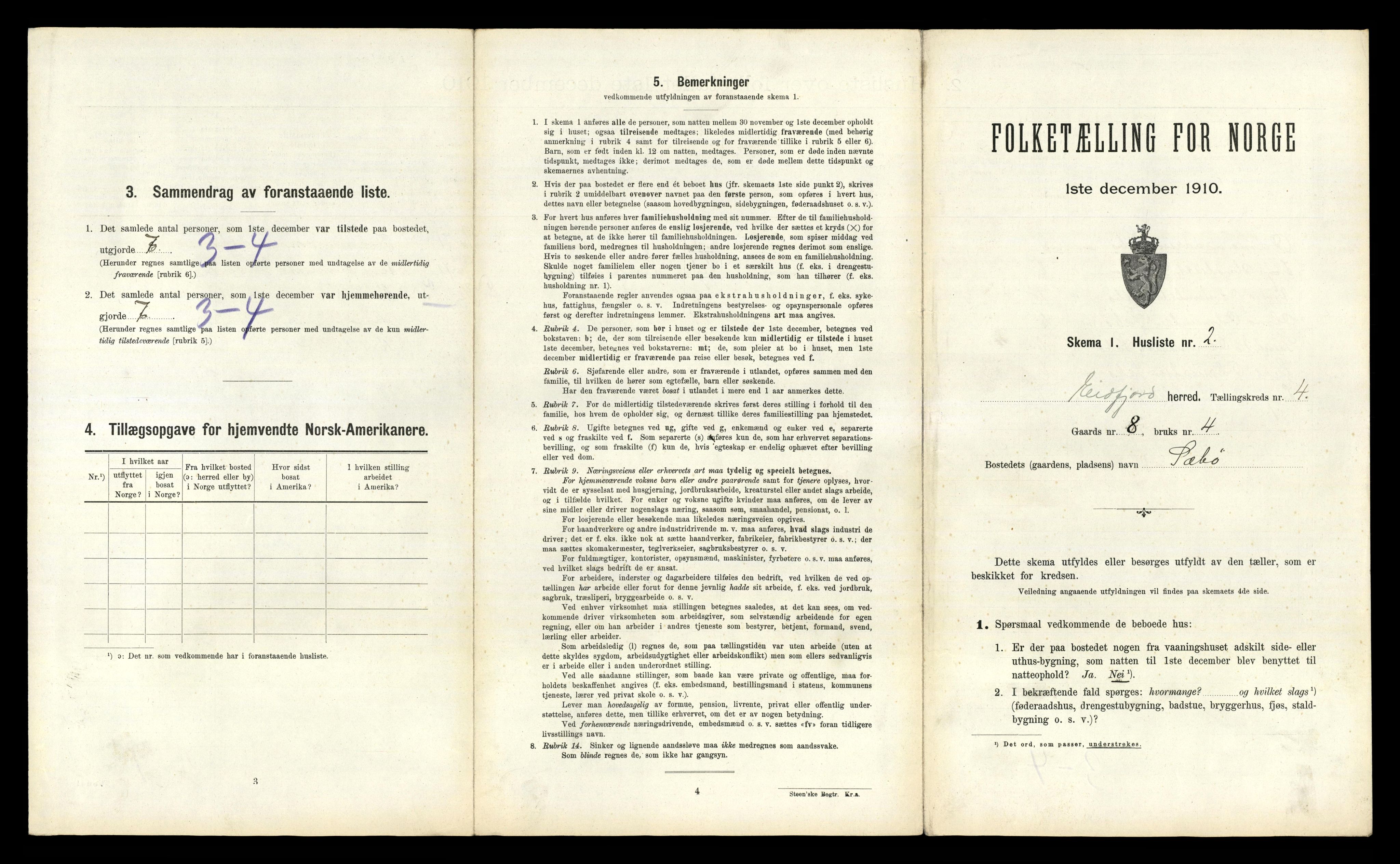 RA, Folketelling 1910 for 1232 Eidfjord herred, 1910, s. 291